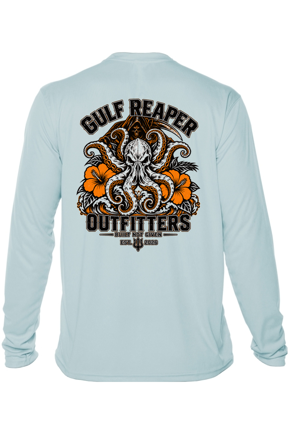 Kraken’s Grip Solar Long Sleeve – Safety Orange Print