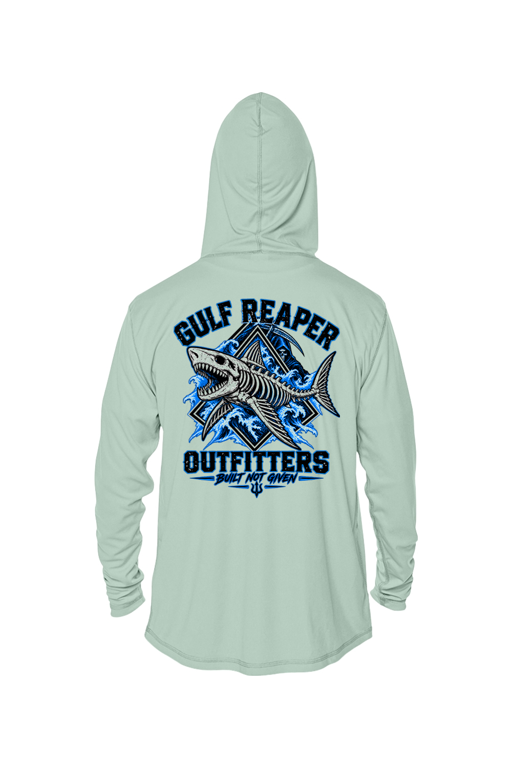 Death Current Solar Hoodie – Electric Blue Print