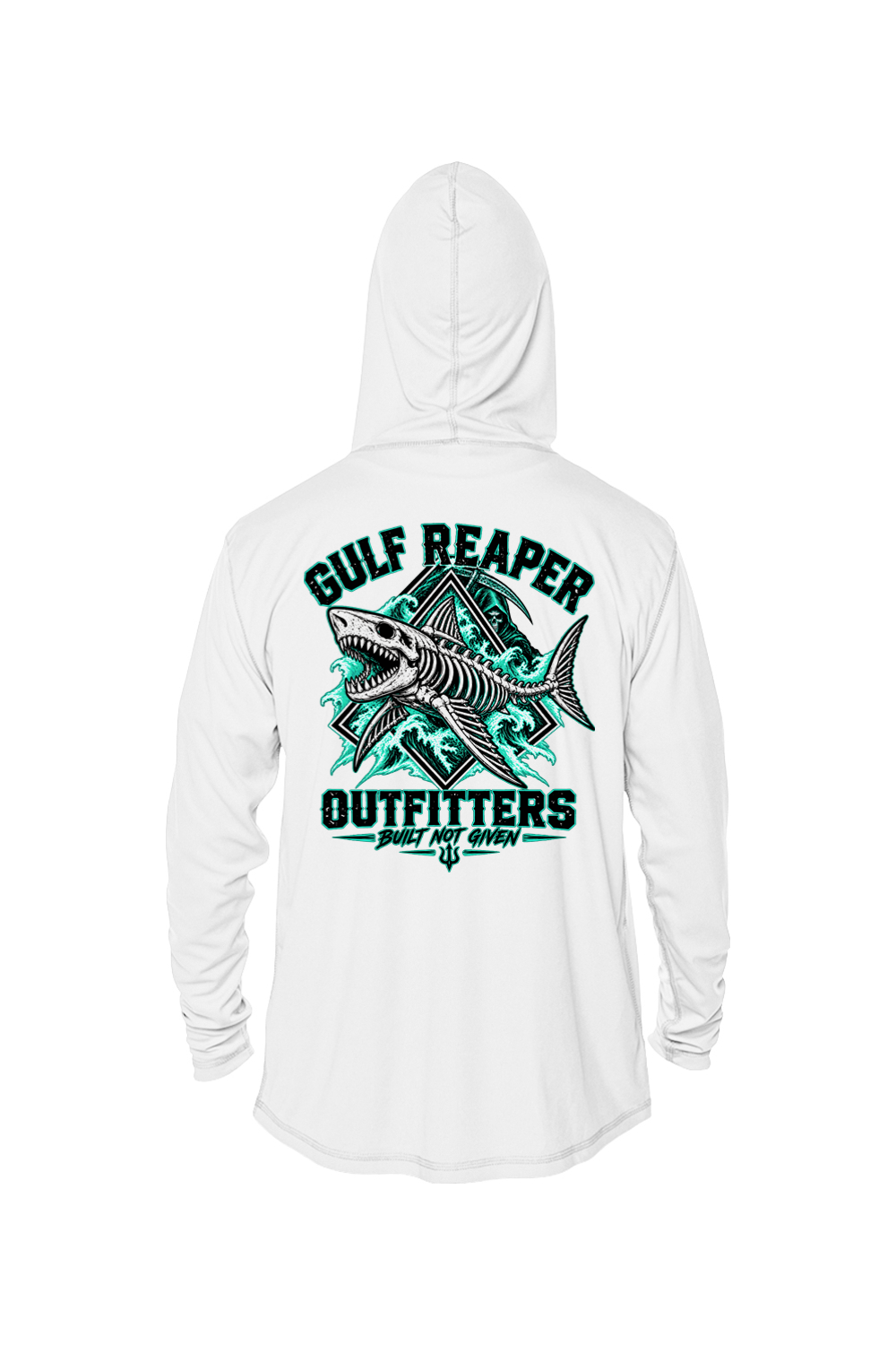 Death Current Solar Hoodie – Sea Green Print