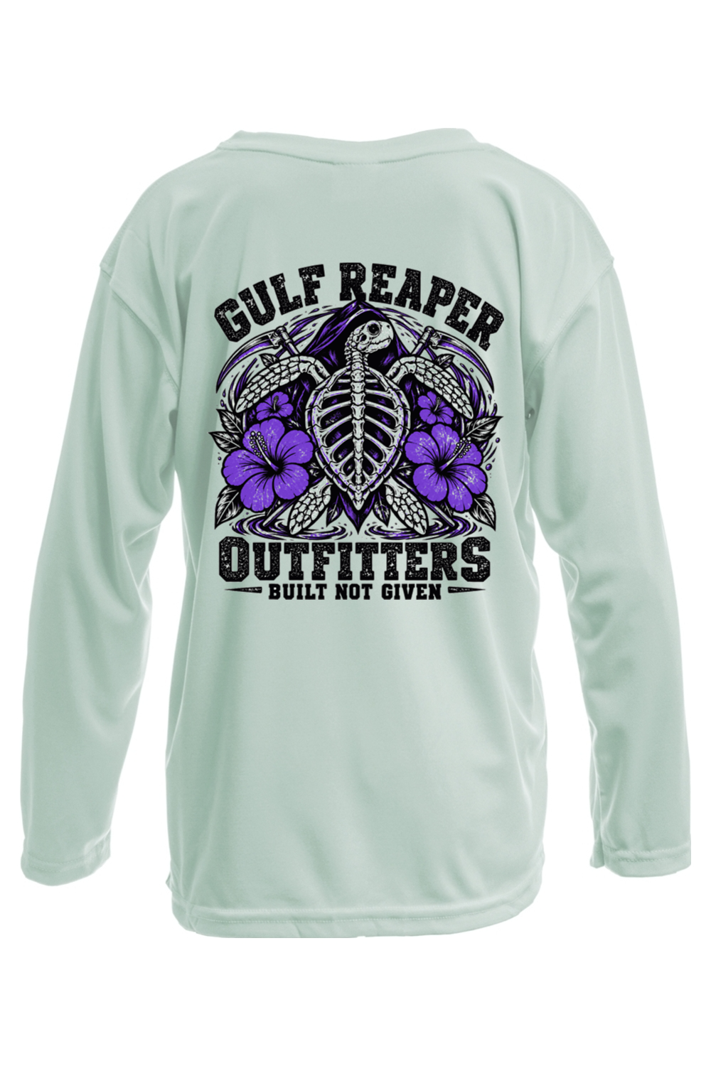 Ancient Tide Kids’ Solar Long Sleeve – Royal Purple Print