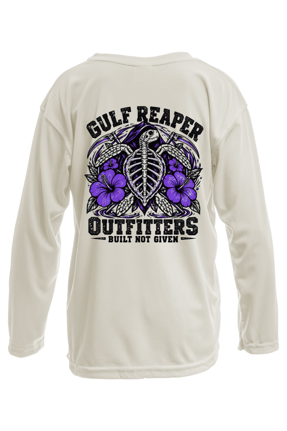 Ancient Tide Kids’ Solar Long Sleeve – Royal Purple Print