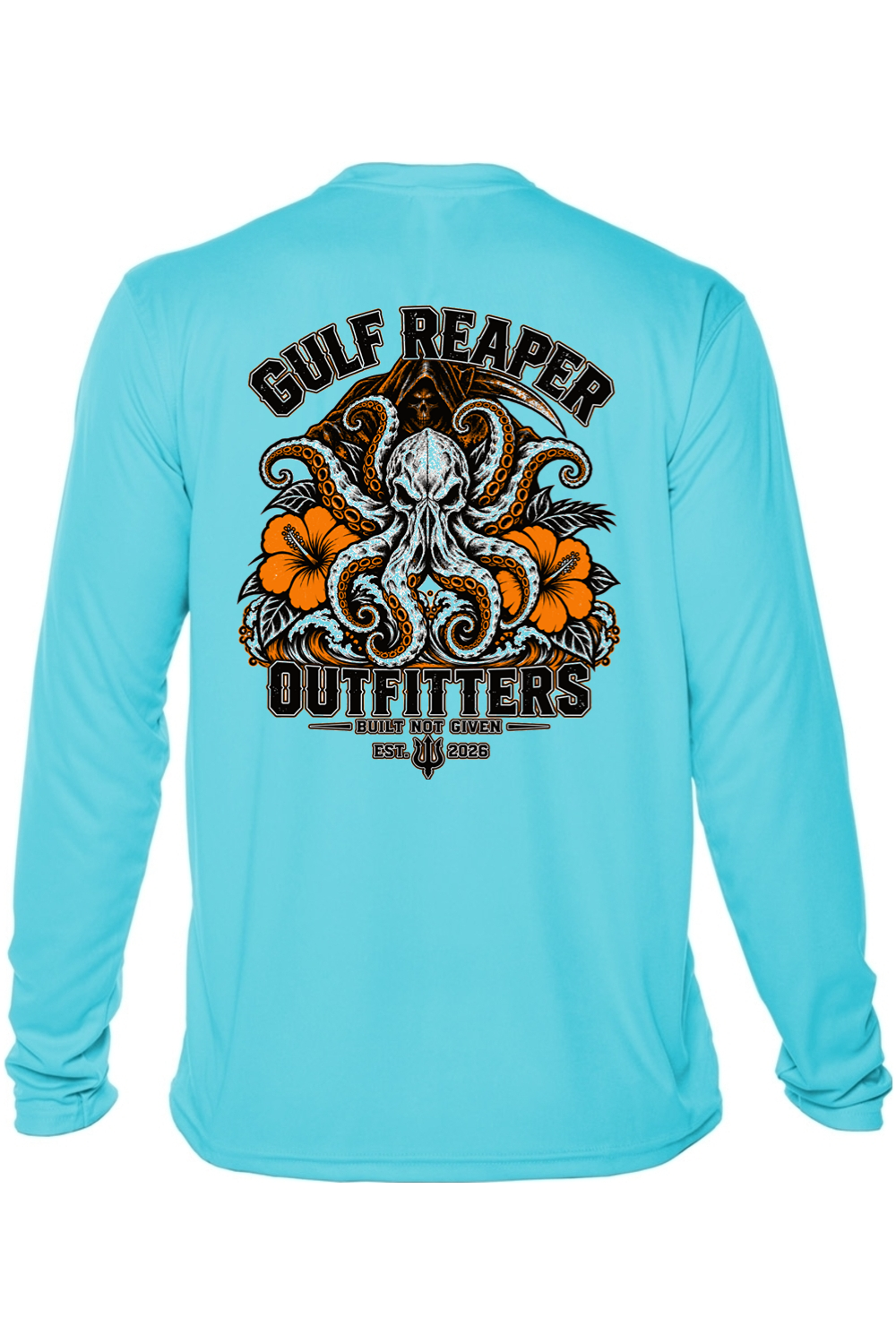 Kraken’s Grip Solar Long Sleeve – Safety Orange Print