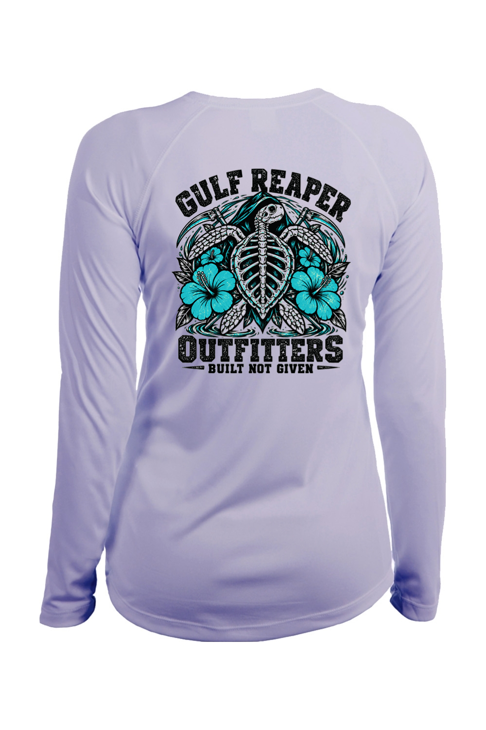 Ancient Tide Women’s Solar Long Sleeve – Gulf Teal Print