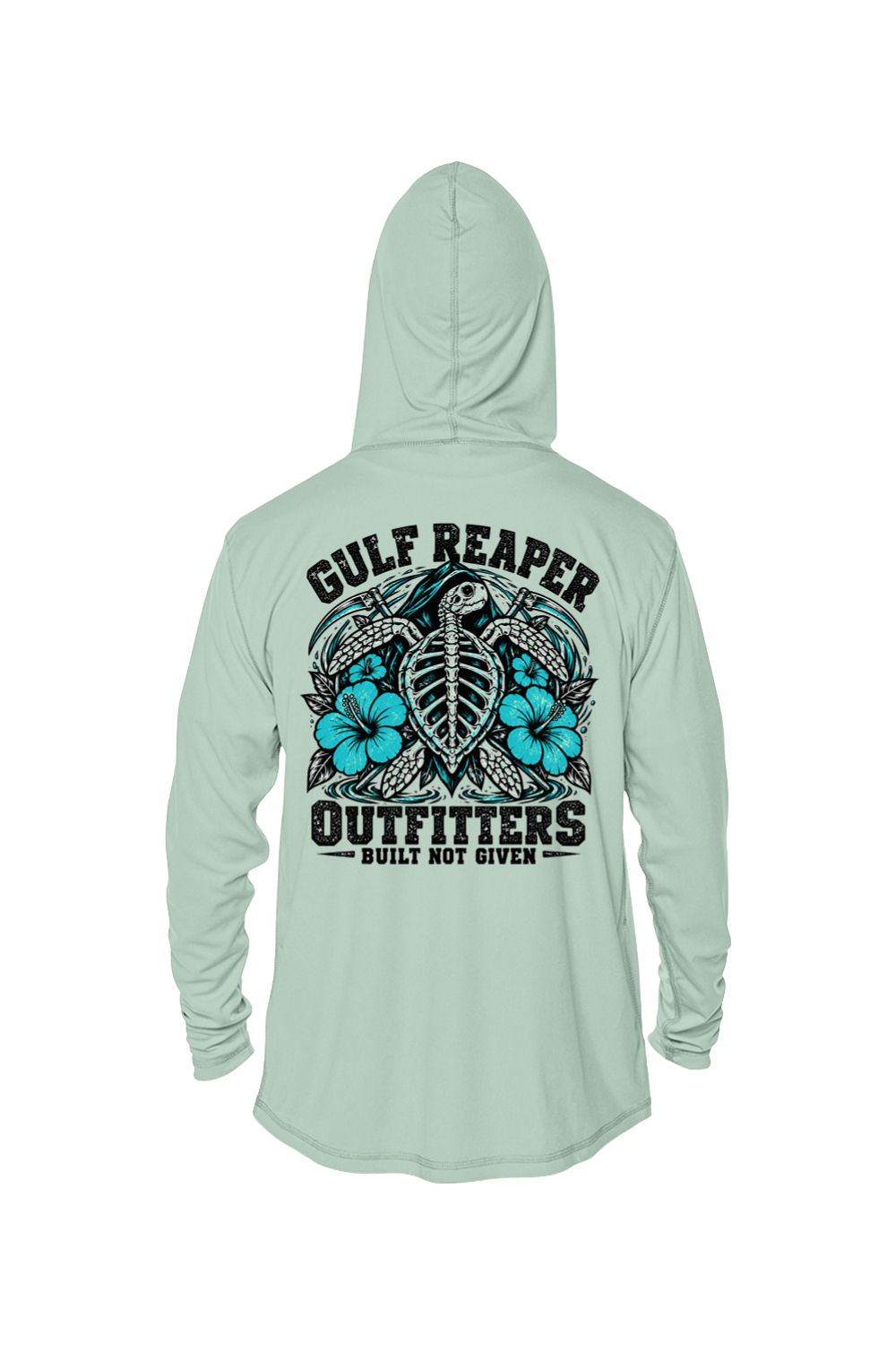 Ancient Tide Solar Hoodie – Gulf Teal Print