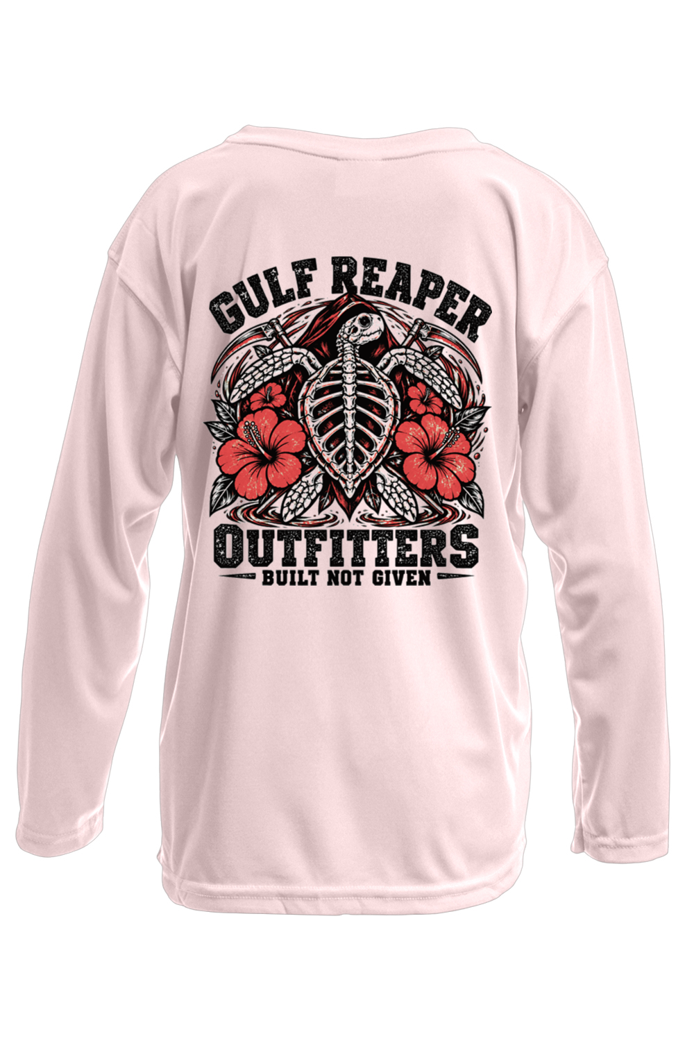Ancient Tide Kids’ Solar Long Sleeve – Coral Red Print