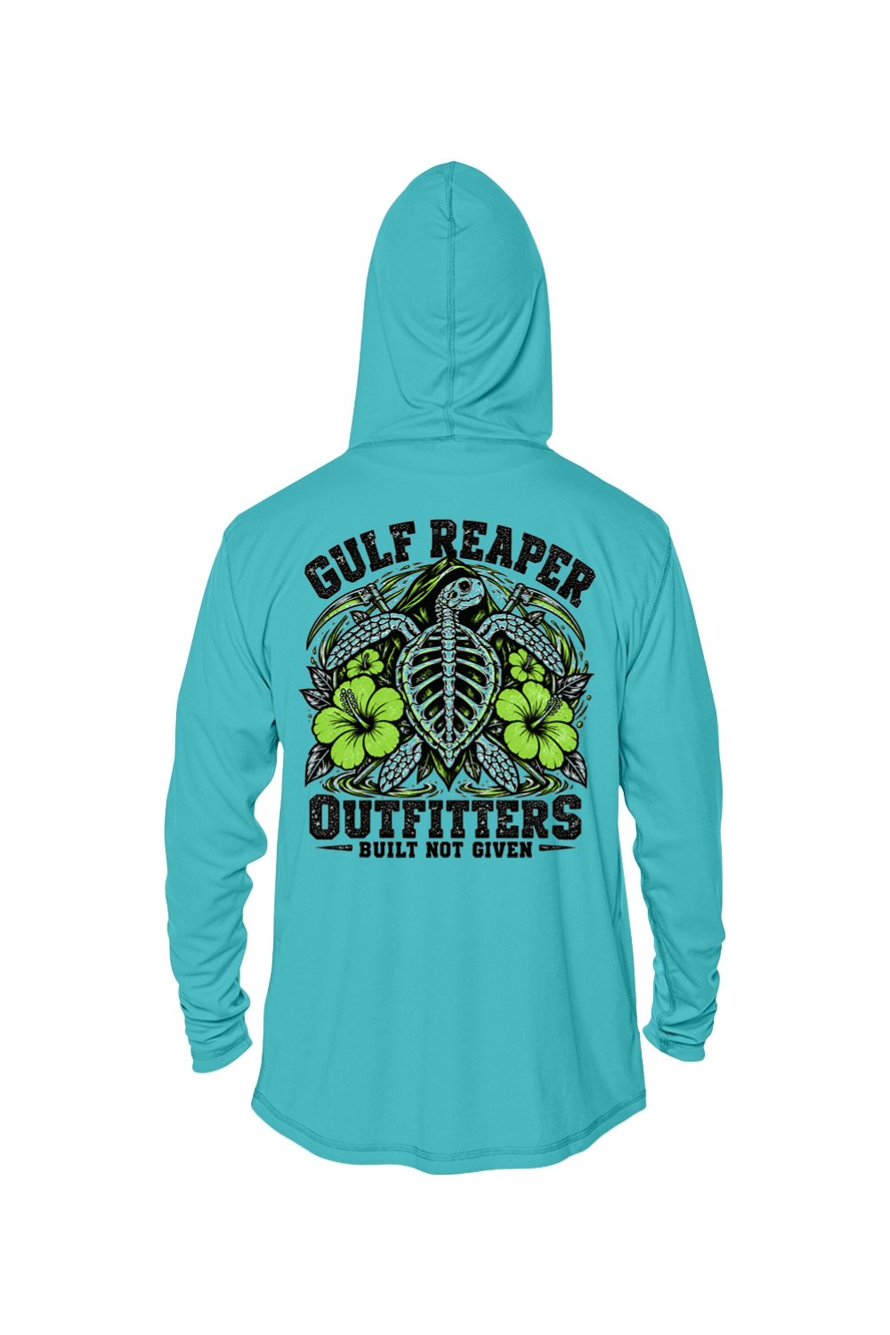 Ancient Tide Solar Hoodie – Lime Green Print