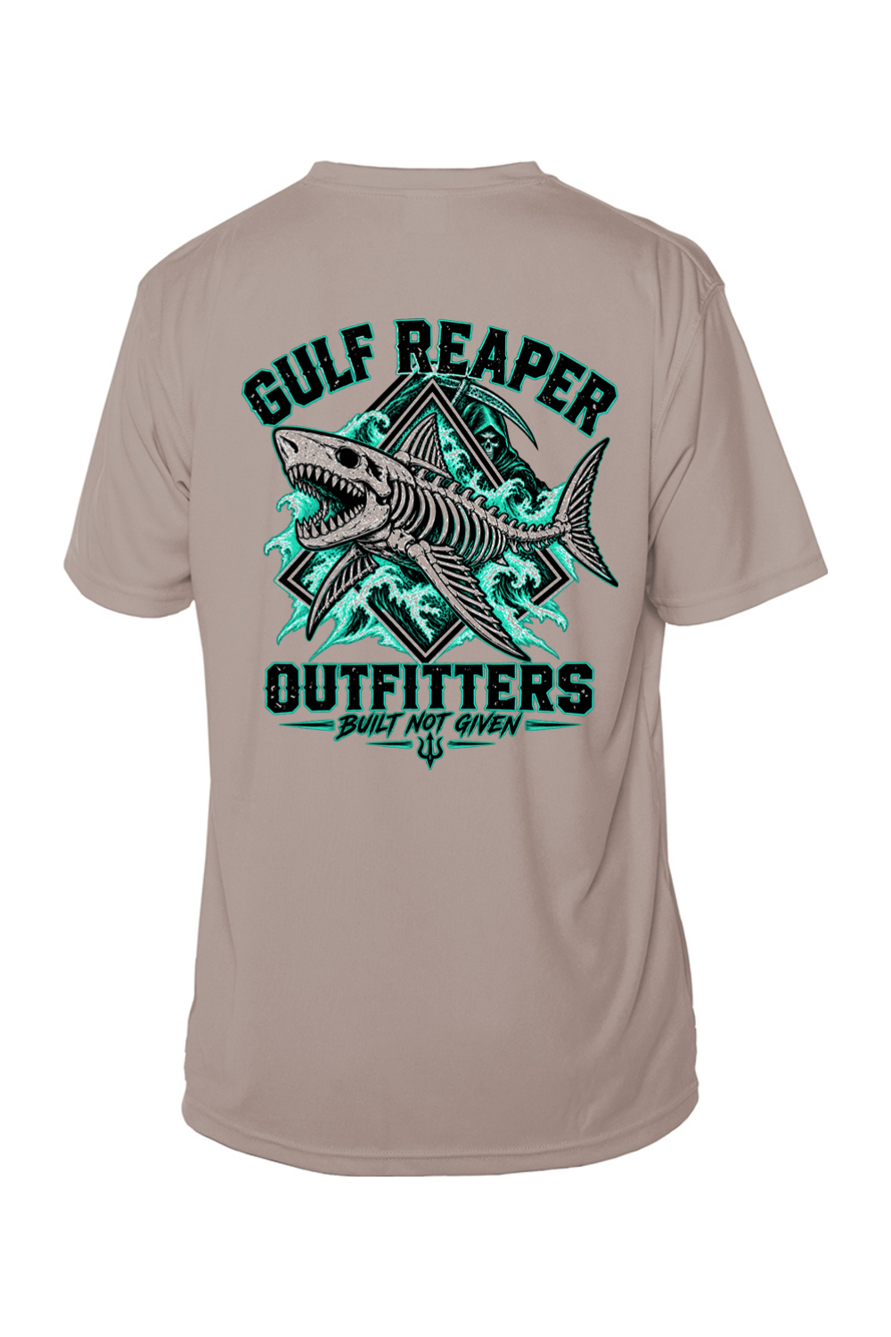 Death Current Kids’ Solar Short Sleeve – Sea Green Print