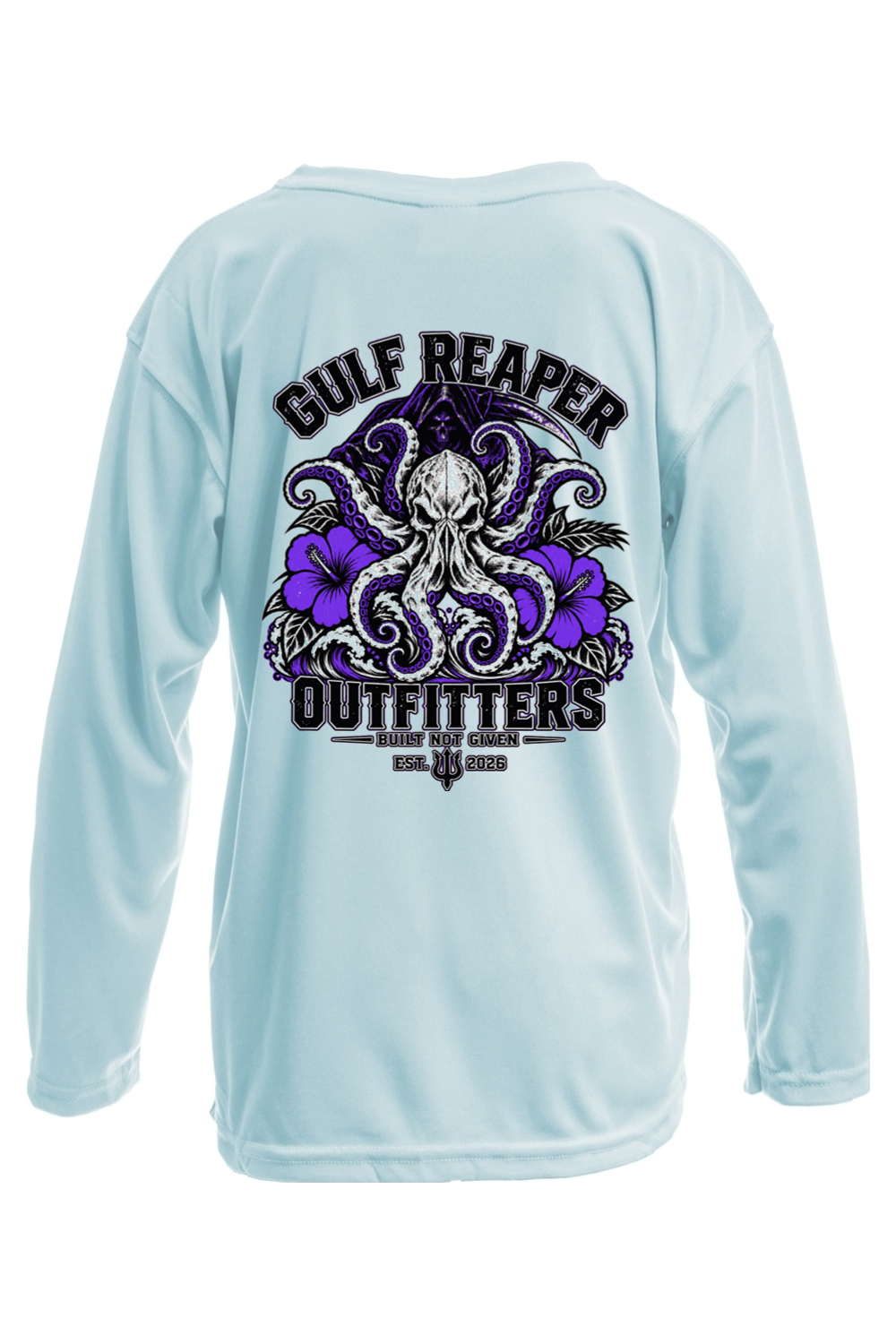 Kraken’s Grip Kids’ Solar Long Sleeve – Royal Purple Print