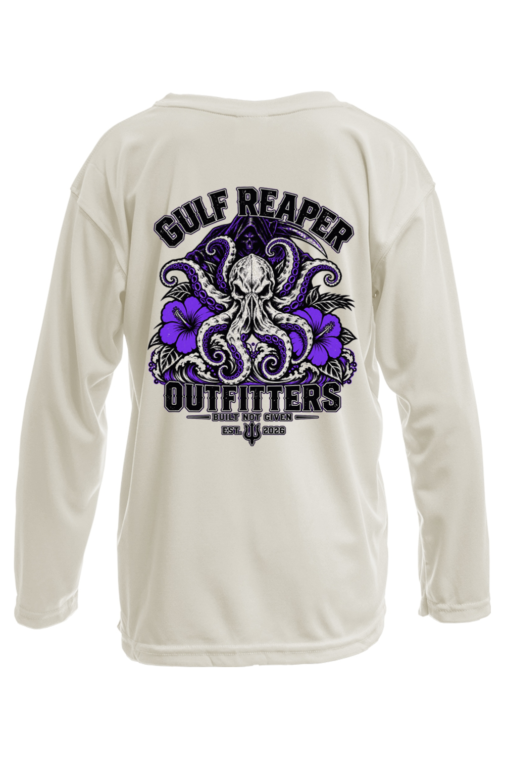 Kraken’s Grip Kids’ Solar Long Sleeve – Royal Purple Print