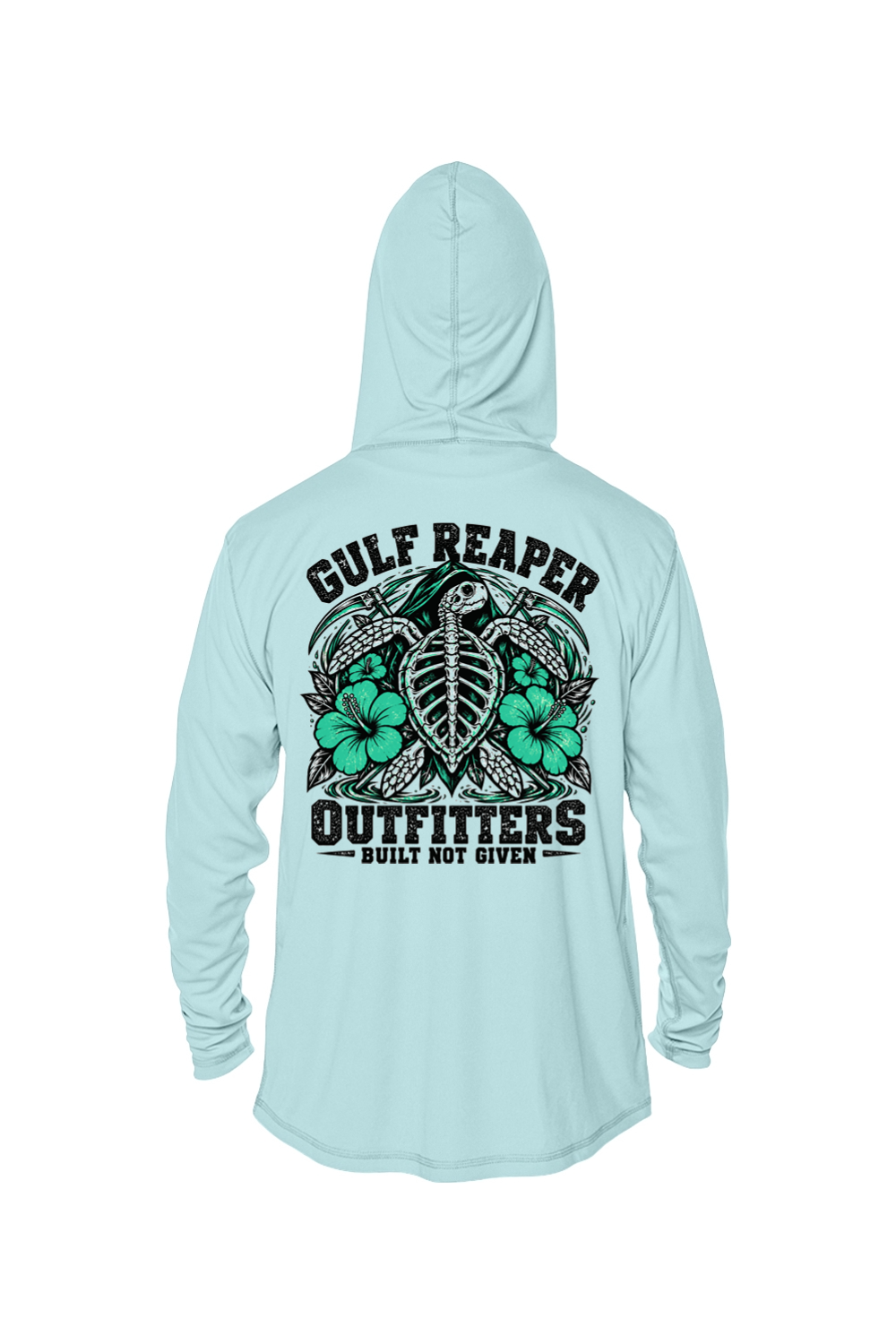 Ancient Tide Solar Hoodie – Sea Green Print