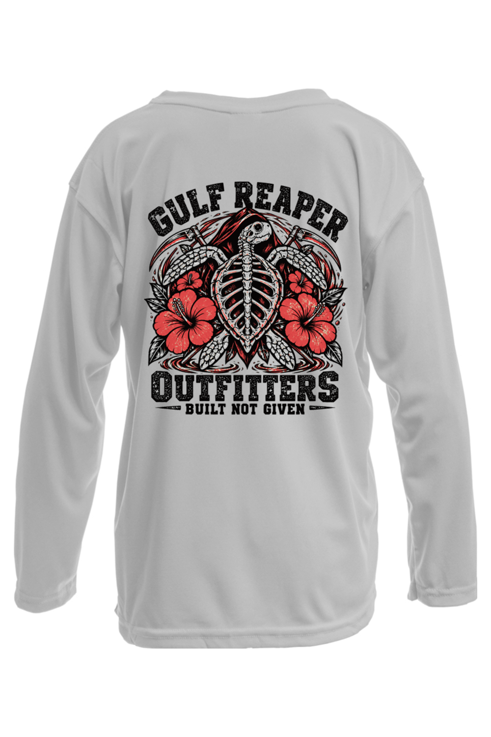 Ancient Tide Kids’ Solar Long Sleeve – Coral Red Print