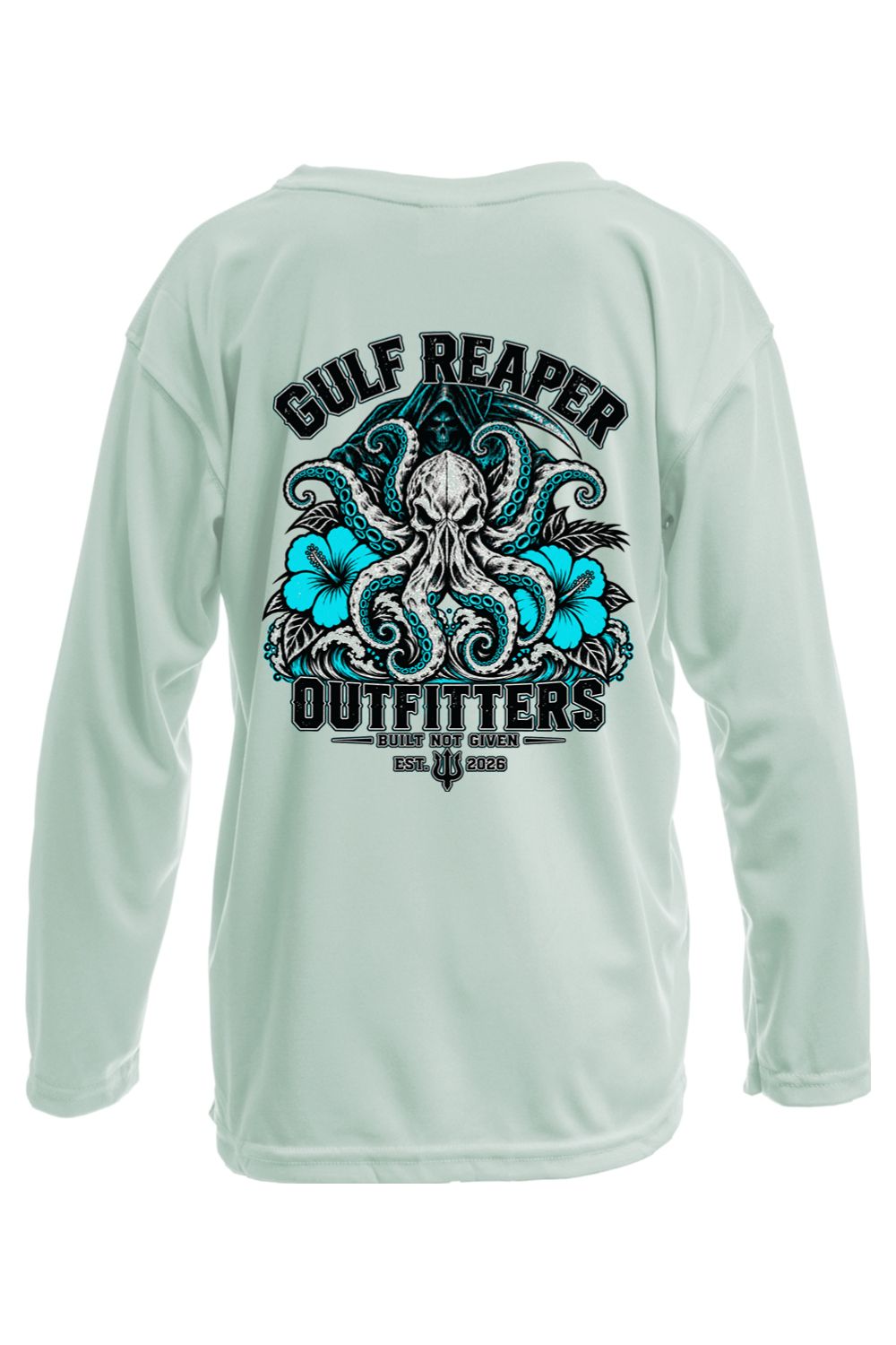 Kraken’s Grip Kids’ Solar Long Sleeve – Aqua Print