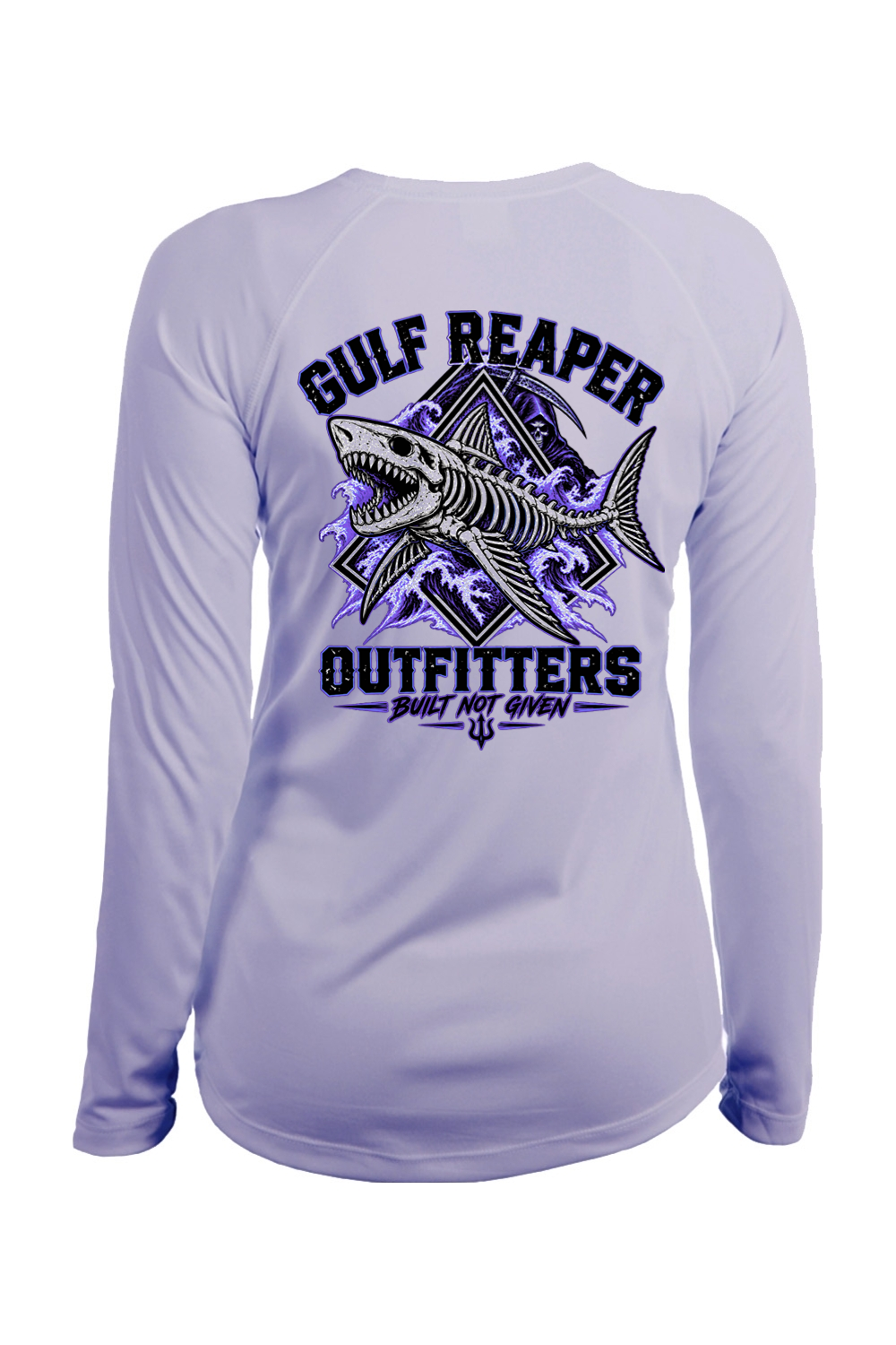 Death Current Women’s Solar Long Sleeve – Royal Purple Print