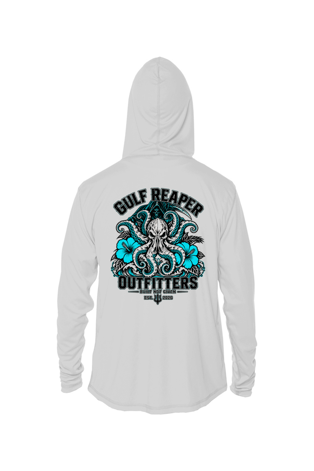 Kraken’s Grip Kids’ Solar Hoodie – Aqua Print