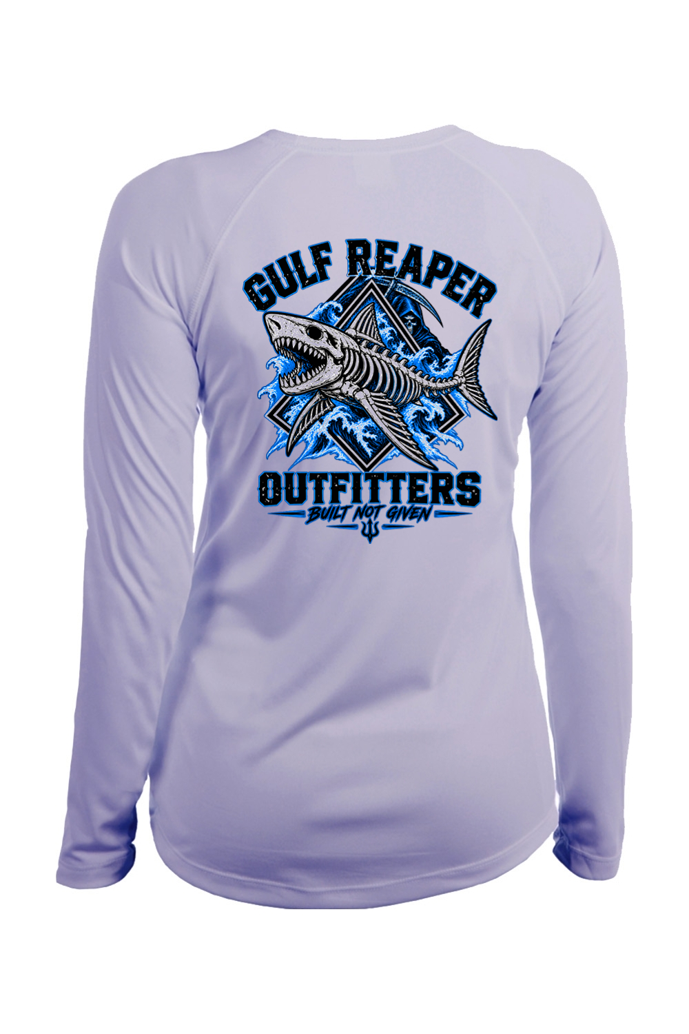 Death Current Women’s Solar Long Sleeve – Electric Blue Print