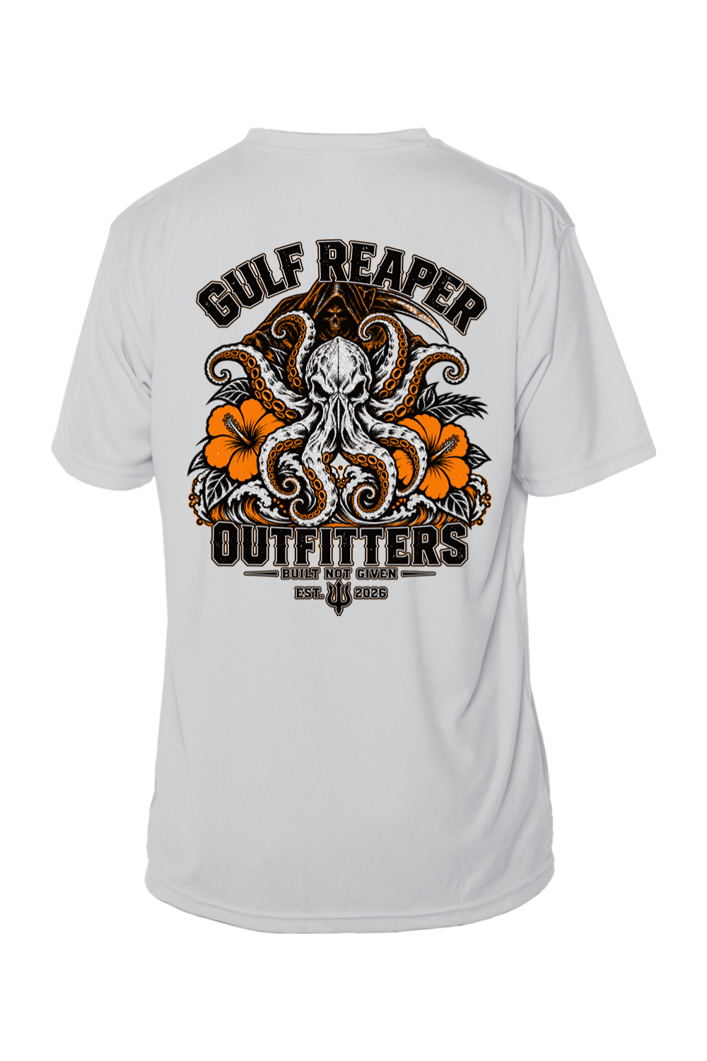 Kraken’s Grip Solar Short Sleeve – Safety Orange Print