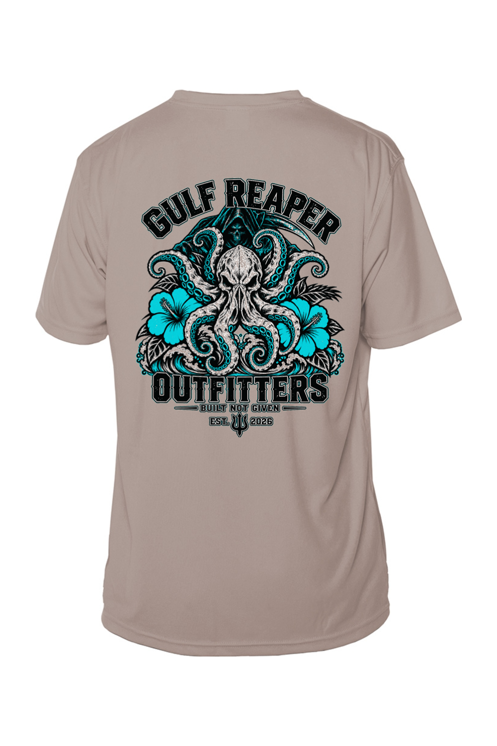 Kraken’s Grip Kids’ Solar Short Sleeve – Gulf Teal Print