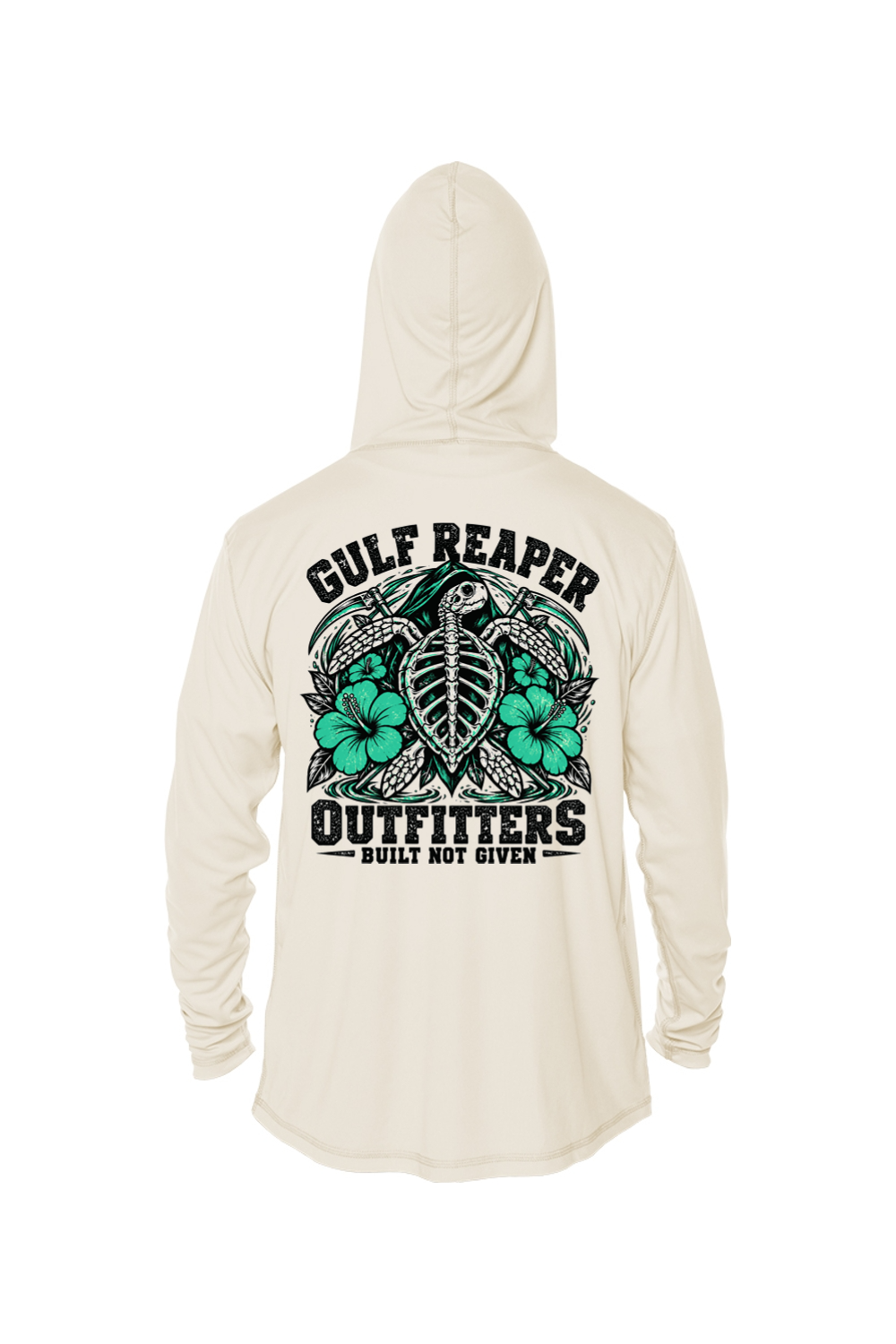 Ancient Tide Solar Hoodie – Sea Green Print