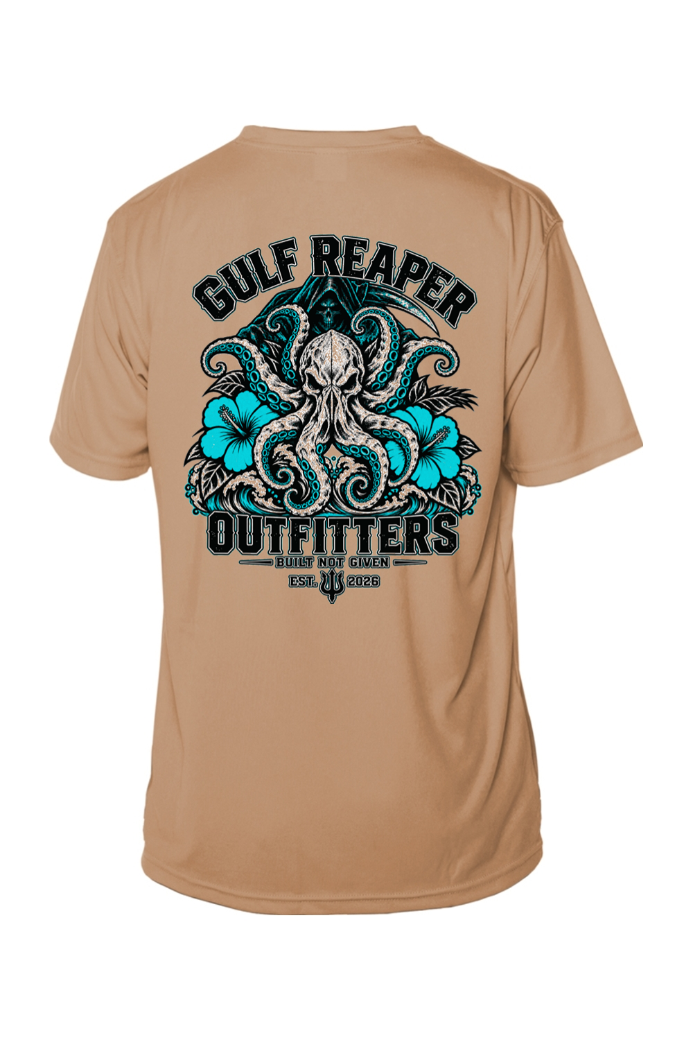 Kraken’s Grip Solar Short Sleeve – Gulf Teal Print