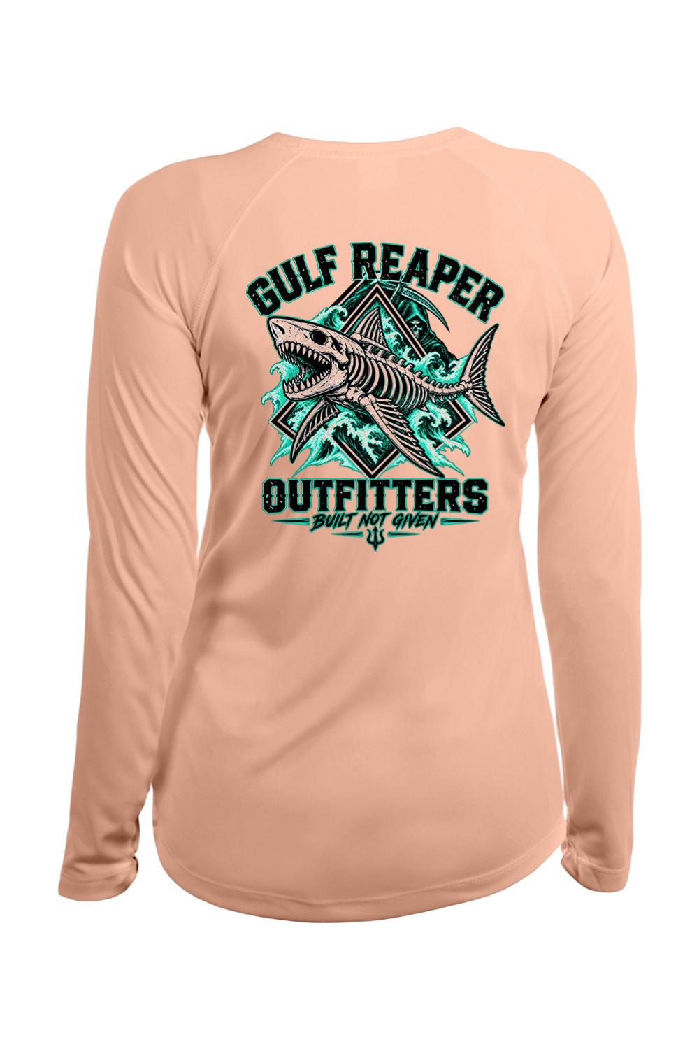 Death Current Women’s Solar Long Sleeve – Sea Green Print