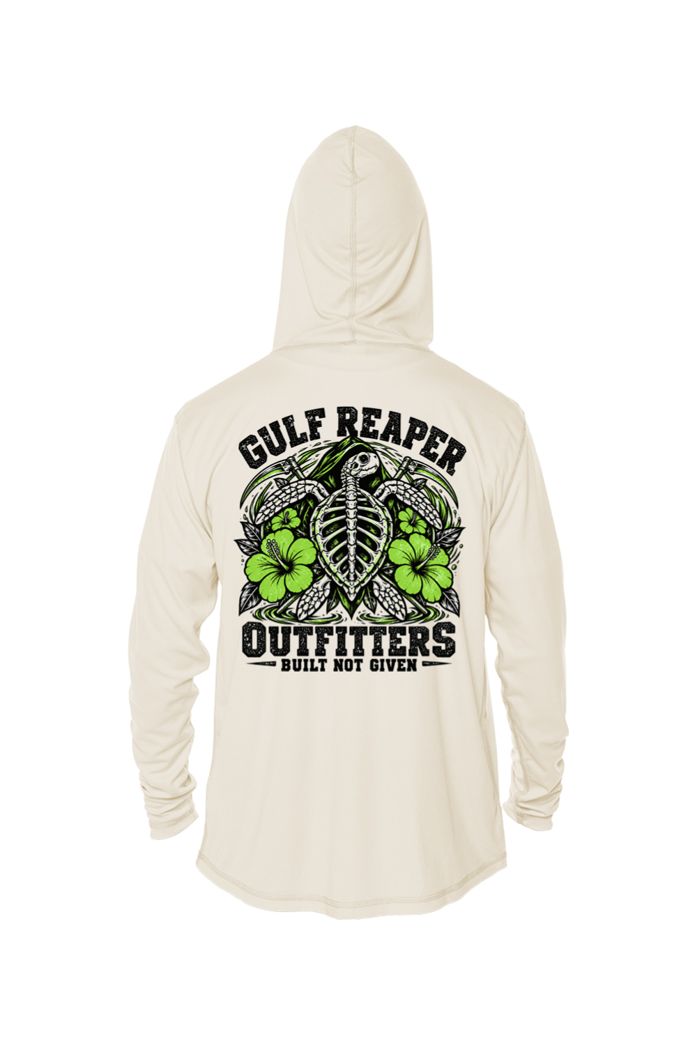 Ancient Tide Solar Hoodie – Lime Green Print