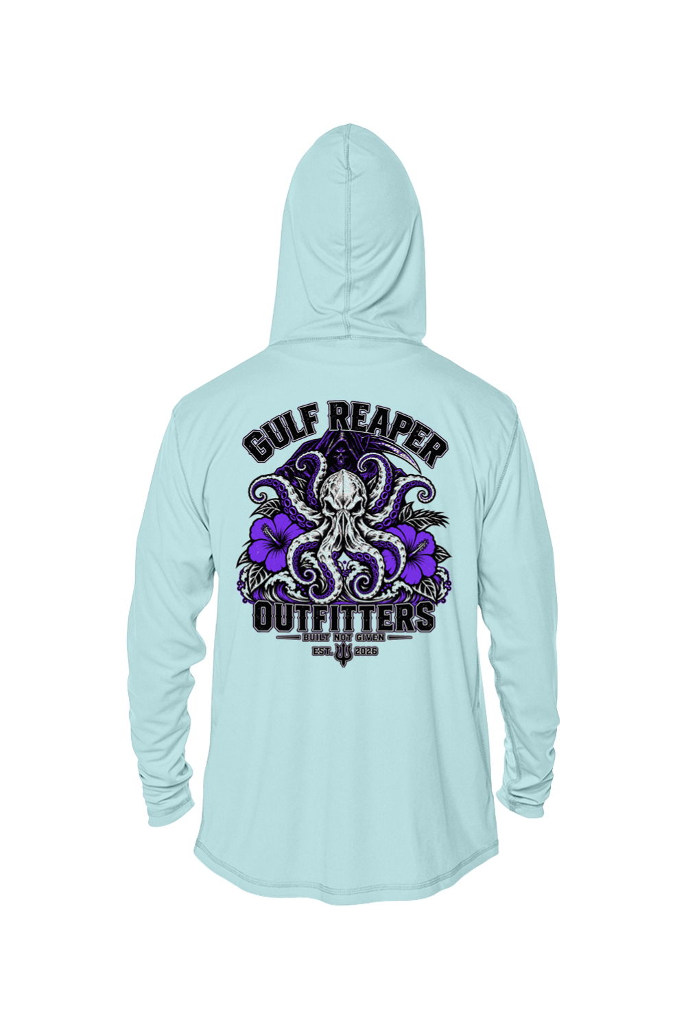 Kraken’s Grip Solar Hoodie – Royal Purple Print