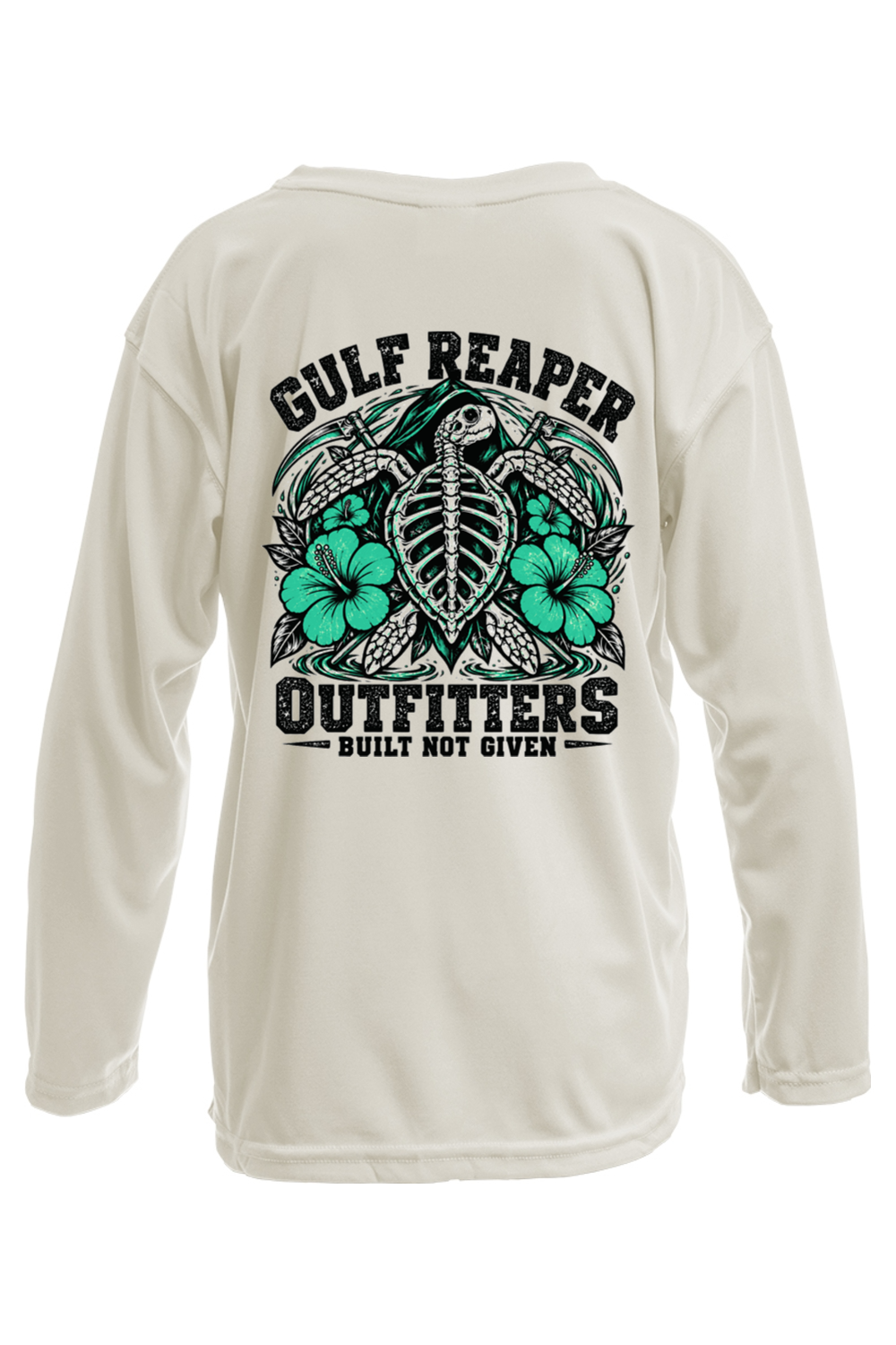 Ancient Tide Kids’ Solar Long Sleeve – Sea Green Print