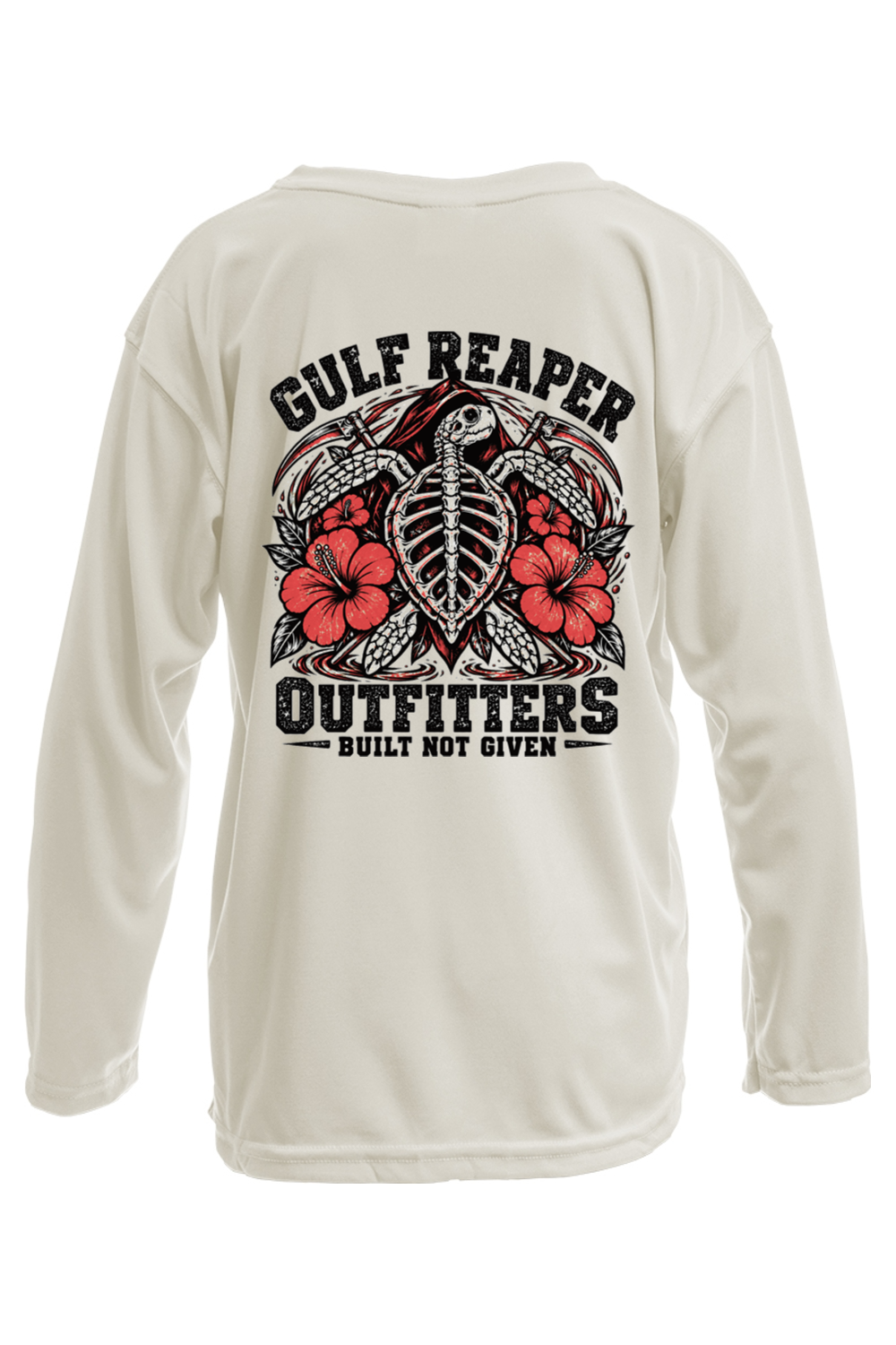 Ancient Tide Kids’ Solar Long Sleeve – Coral Red Print
