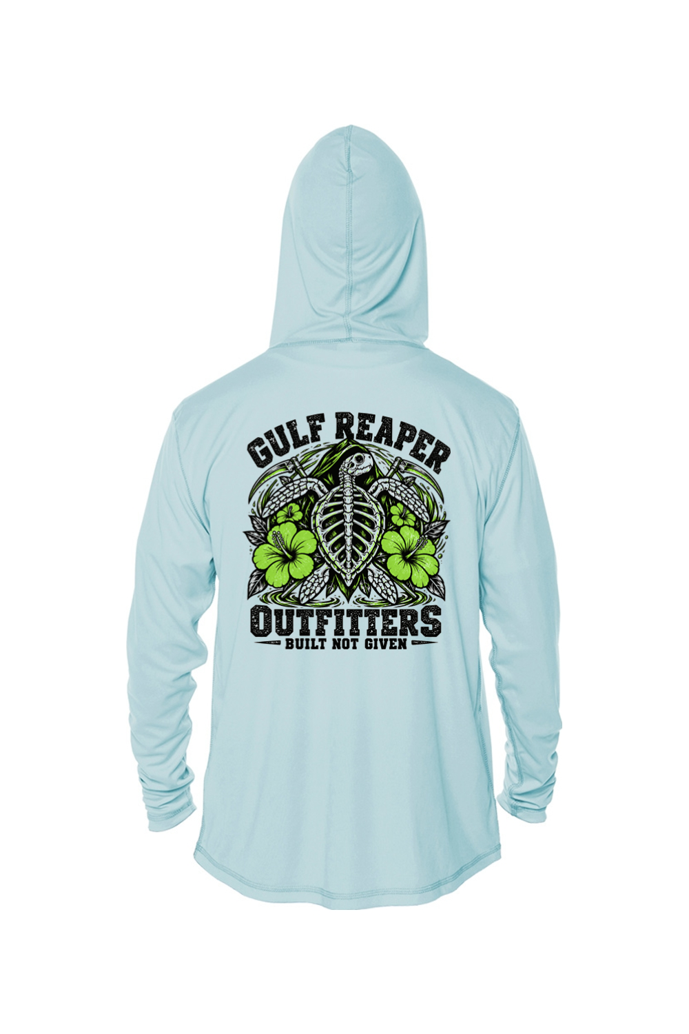 Ancient Tide Kids’ Solar Hoodie – Lime Green Print