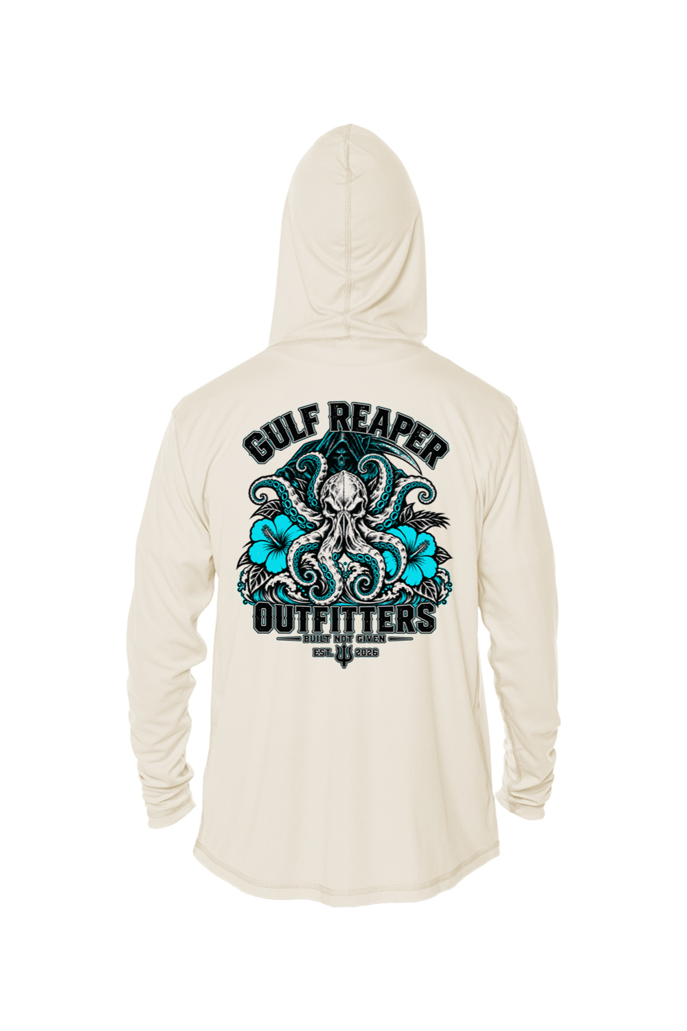 Kraken’s Grip Solar Hoodie – Aqua Print