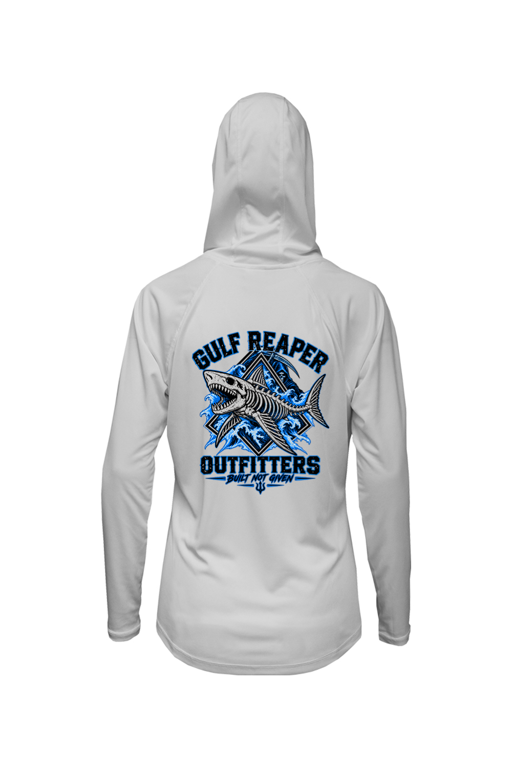 Death Current Women’s Solar Hoodie – Electric Blue Print