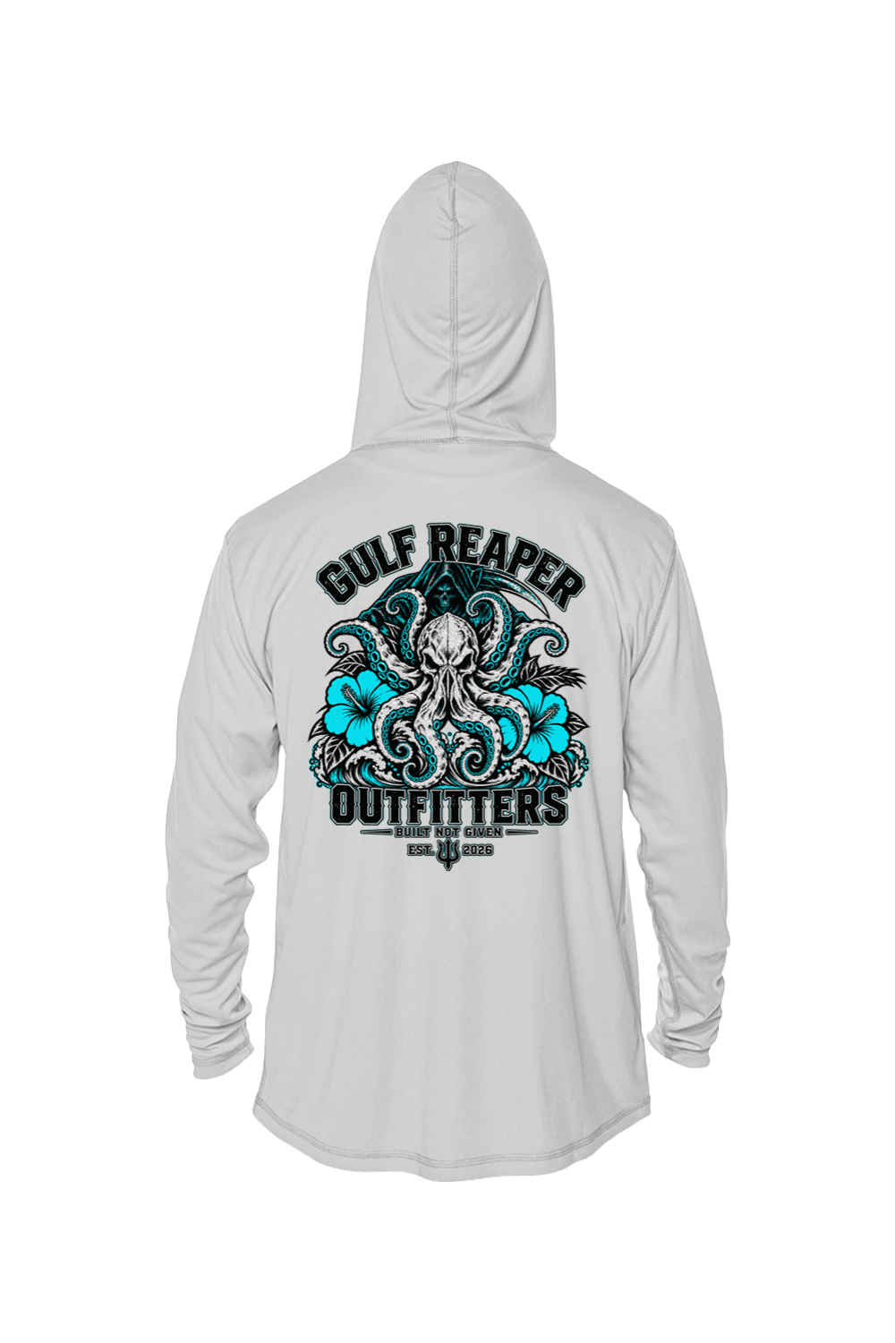 Kraken’s Grip Solar Hoodie – Aqua Print