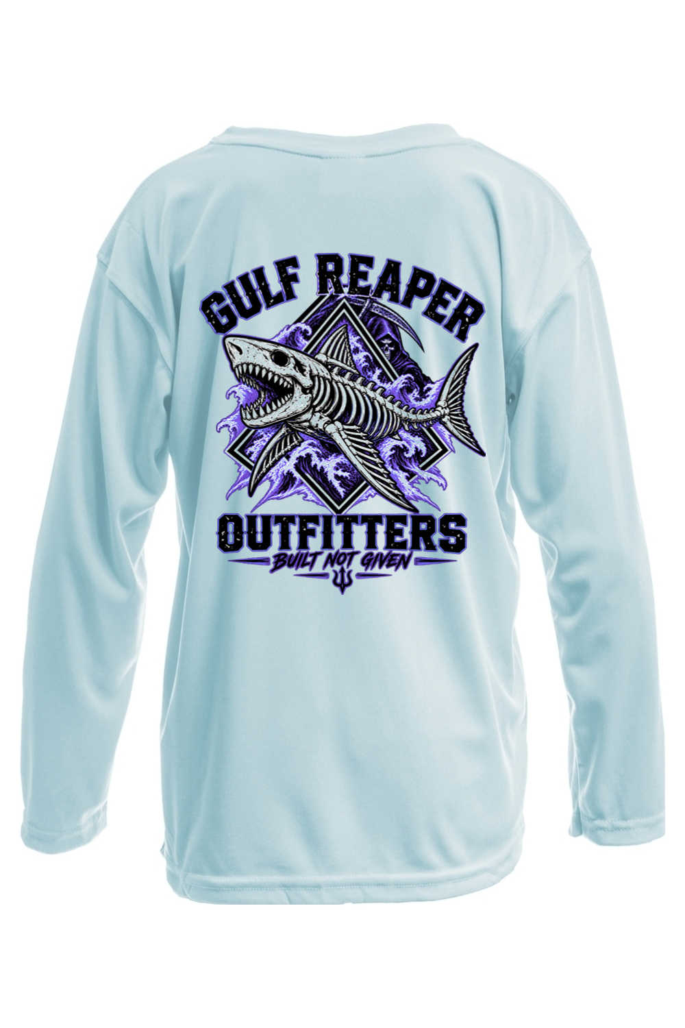 Death Current Kids’ Solar Long Sleeve – Royal Purple Print