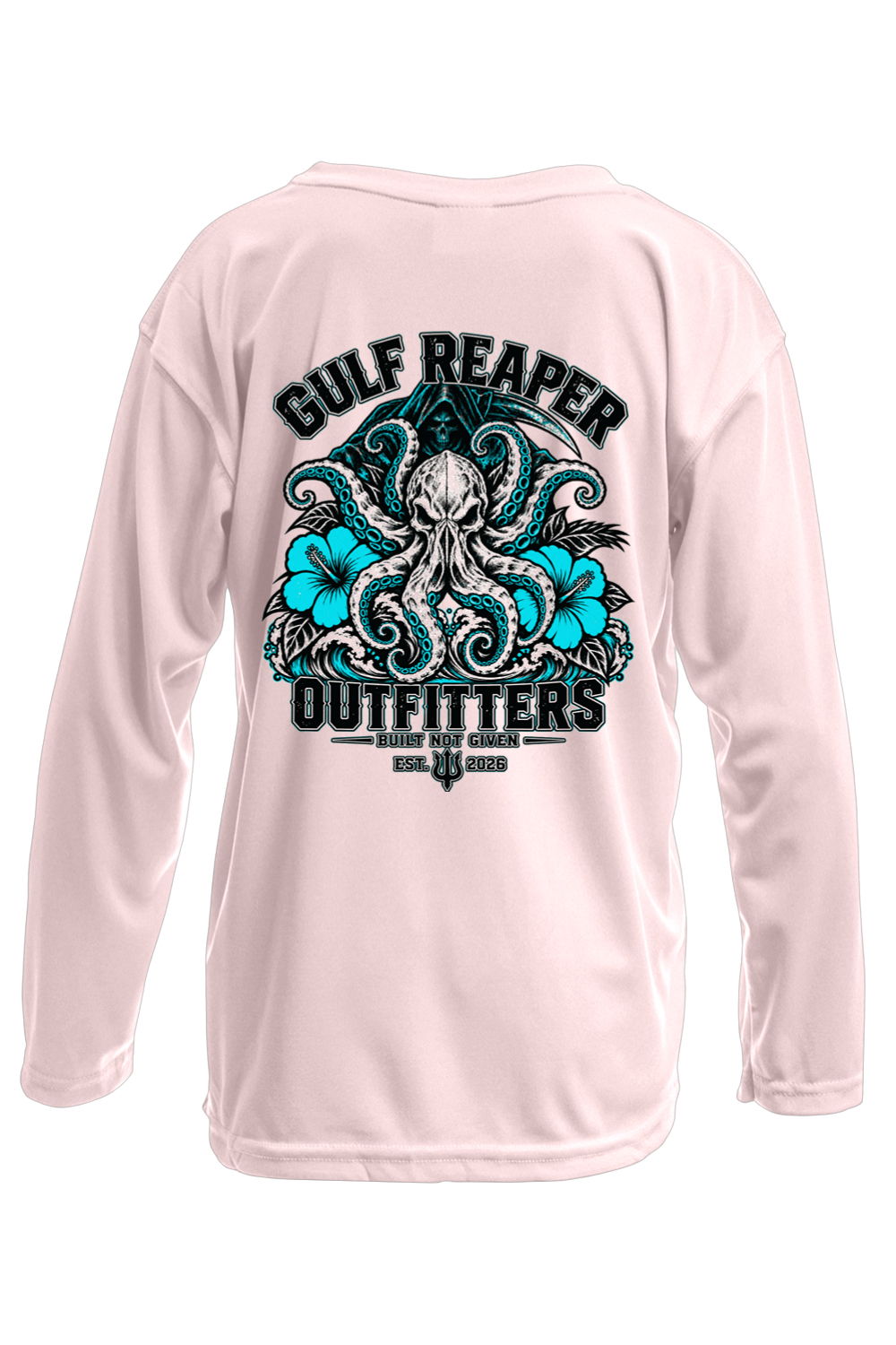 Kraken’s Grip Kids’ Solar Long Sleeve – Aqua Print