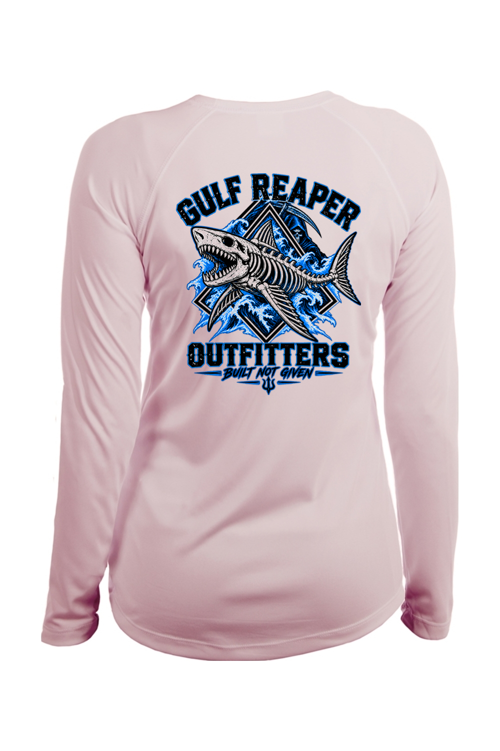 Death Current Women’s Solar Long Sleeve – Electric Blue Print