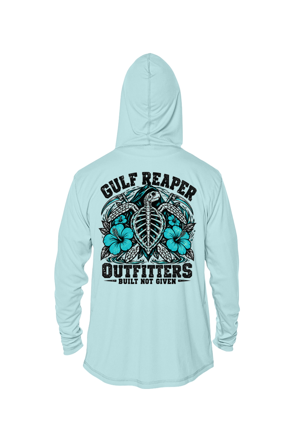 Ancient Tide Solar Hoodie – Gulf Teal Print