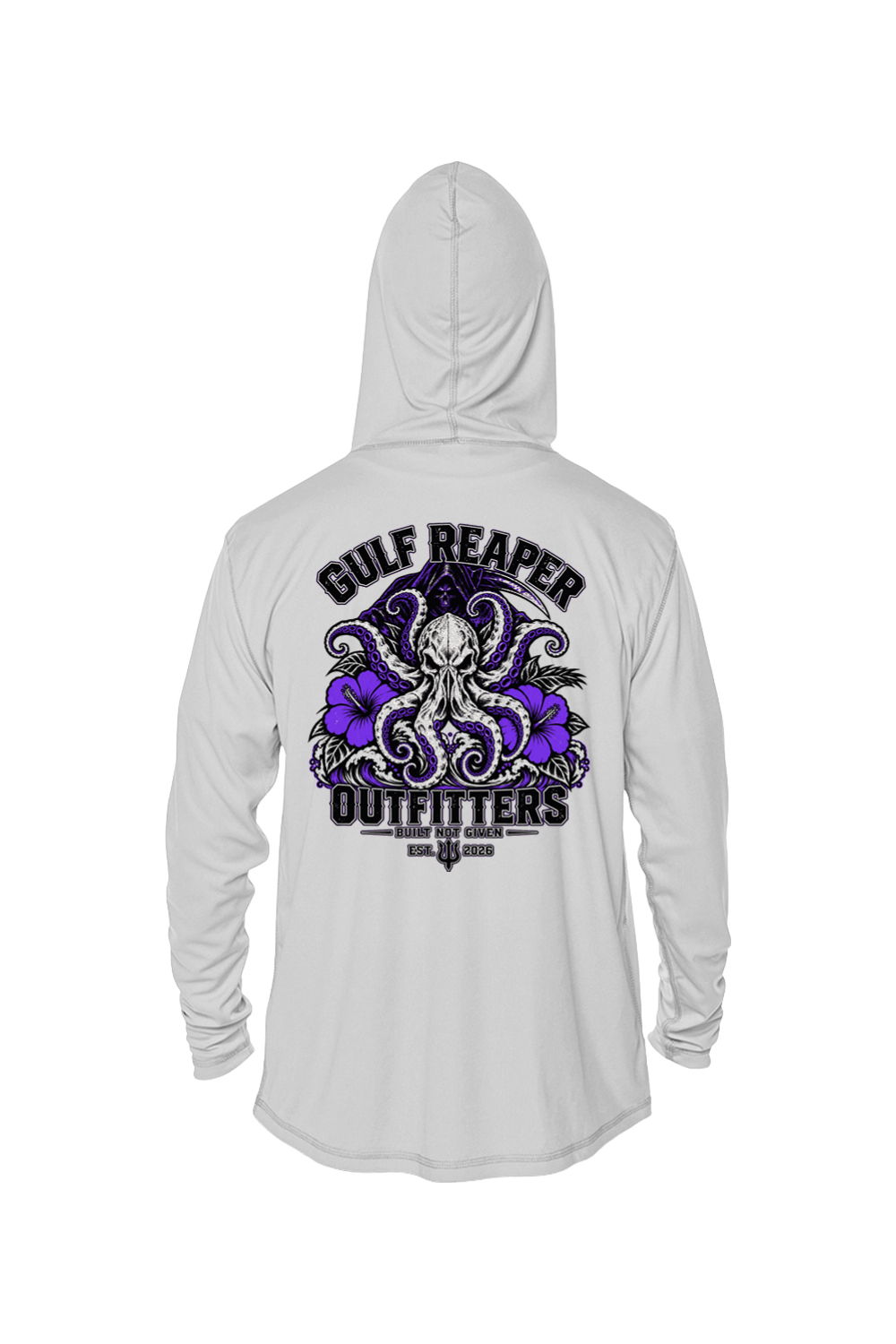 Kraken’s Grip Solar Hoodie – Royal Purple Print