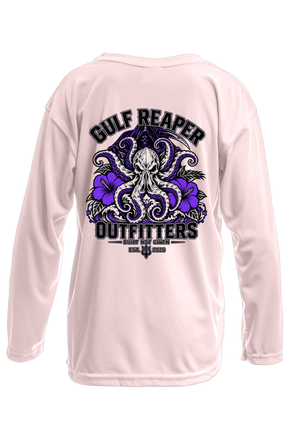 Kraken’s Grip Kids’ Solar Long Sleeve – Royal Purple Print