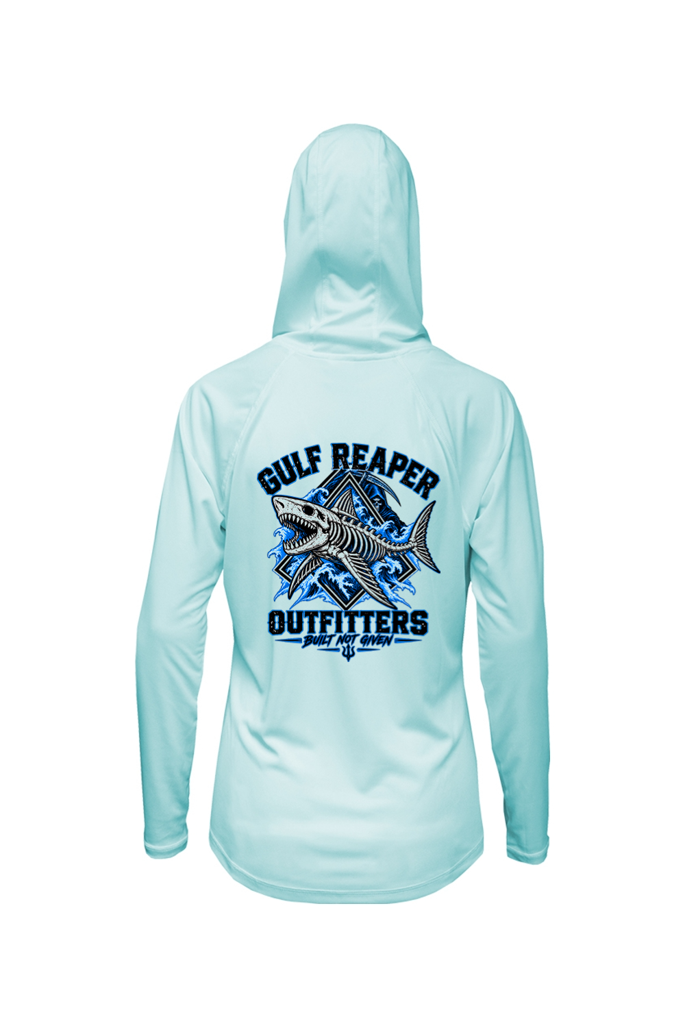 Death Current Women’s Solar Hoodie – Electric Blue Print