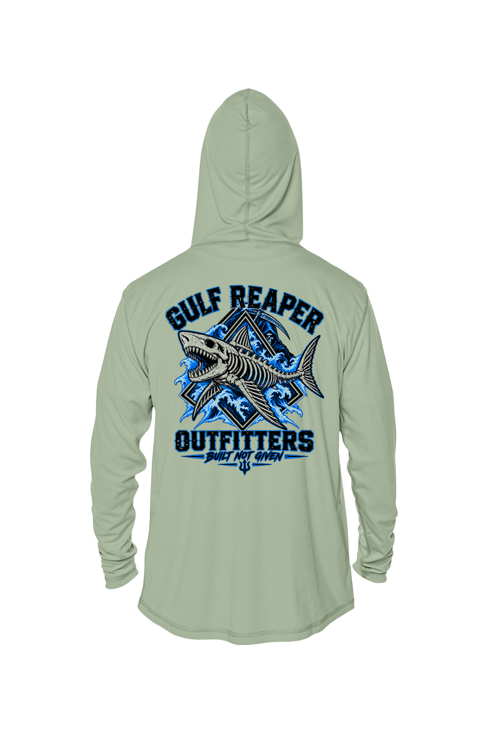 Death Current Solar Hoodie – Electric Blue Print