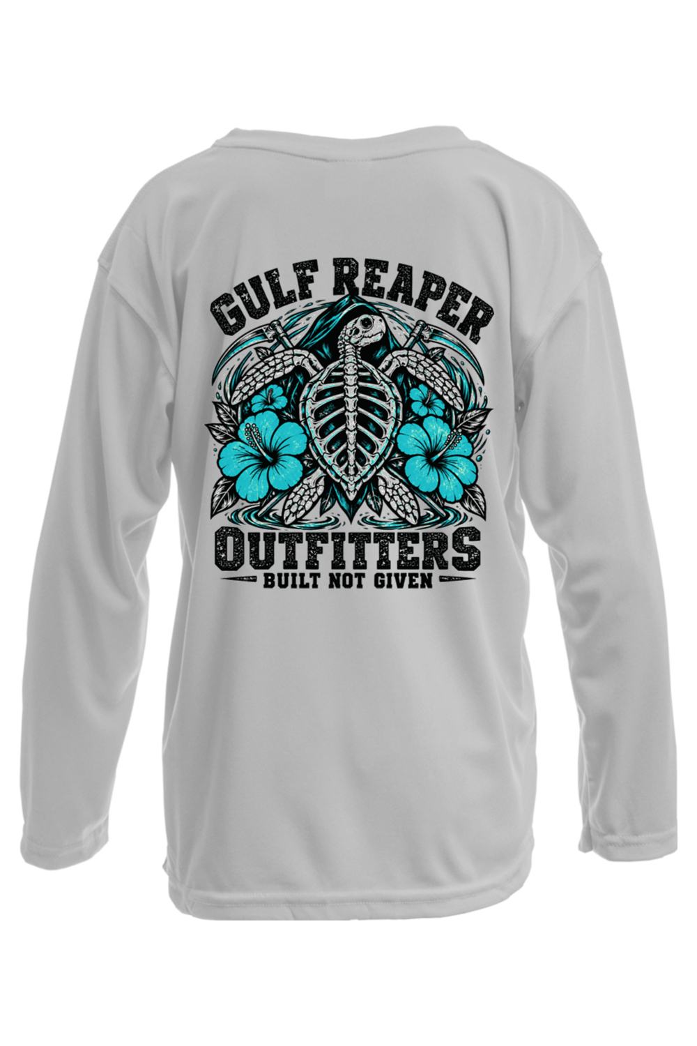 Ancient Tide Kids’ Solar Long Sleeve – Gulf Teal Print