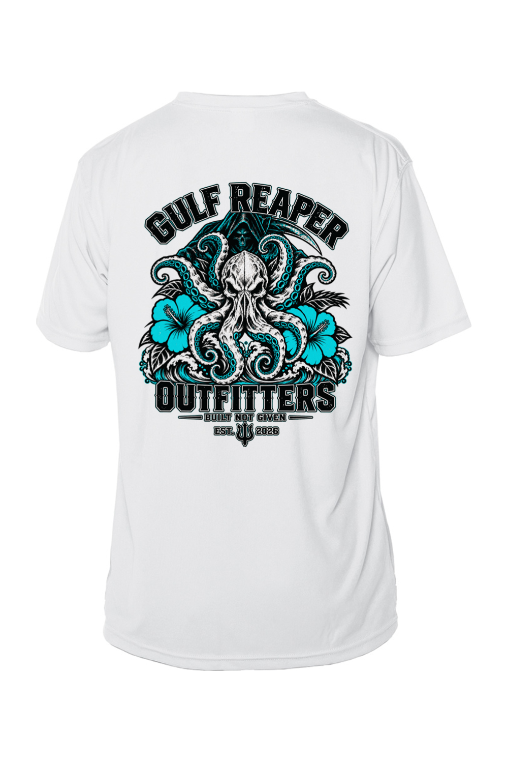 Kraken’s Grip Kids’ Solar Short Sleeve – Gulf Teal Print