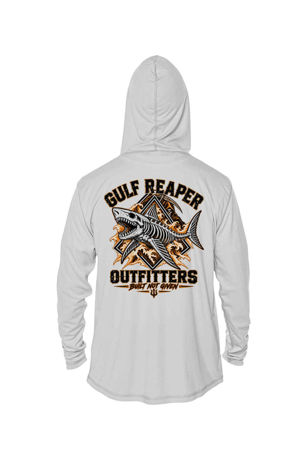Death Current Solar Hoodie – Safety Orange Print