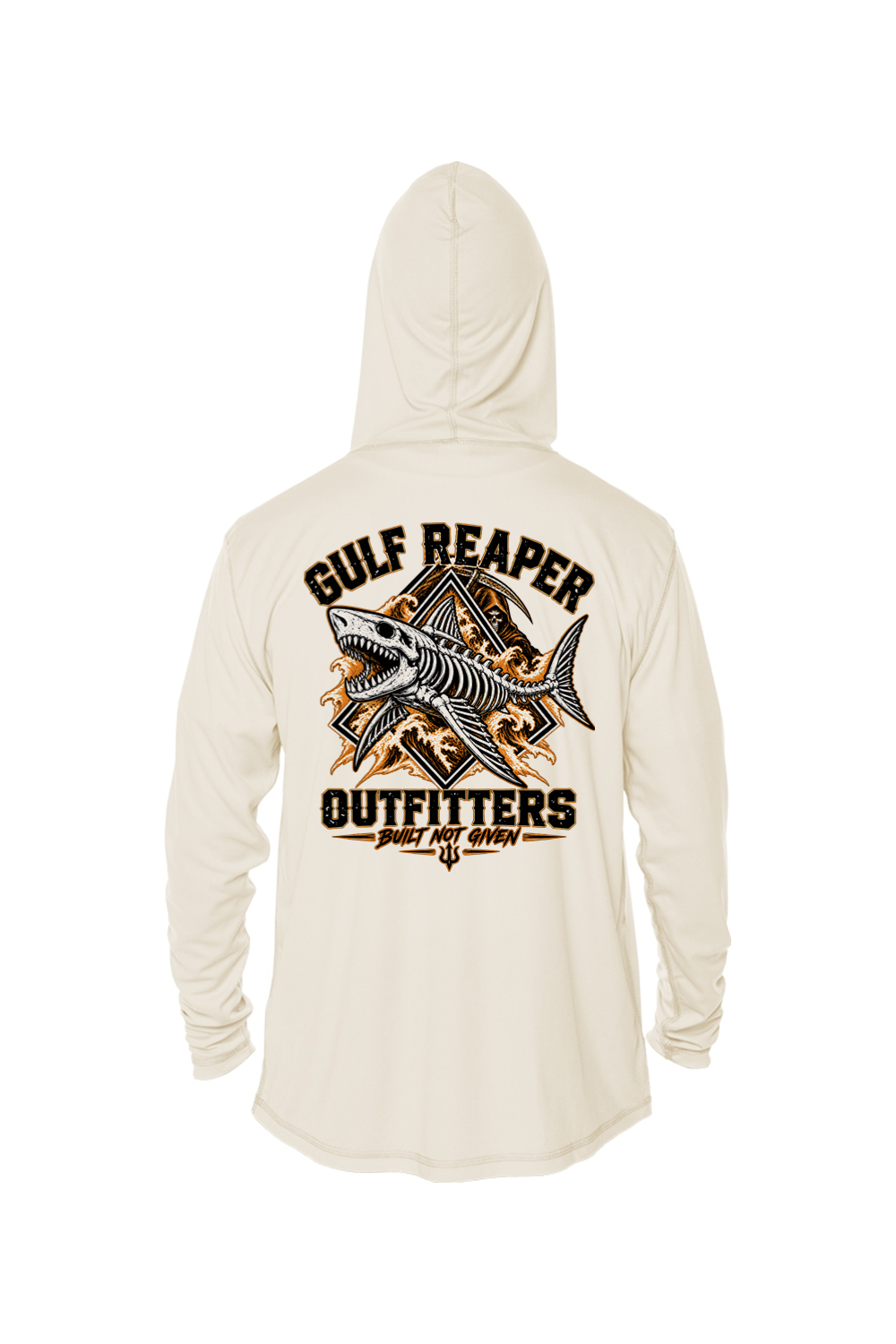 Death Current Solar Hoodie – Safety Orange Print