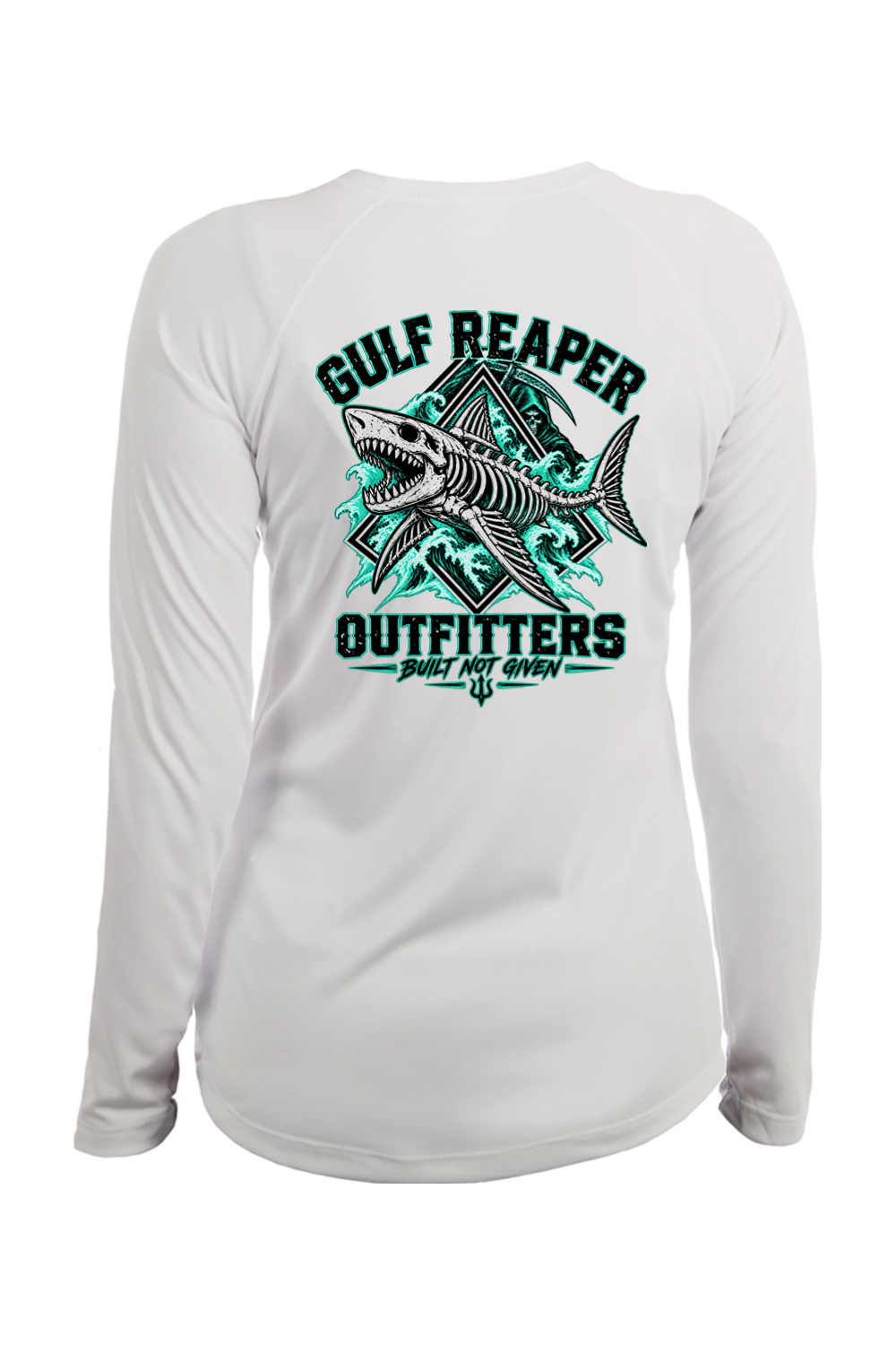 Death Current Women’s Solar Long Sleeve – Sea Green Print