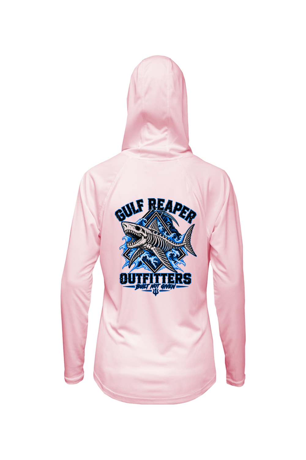 Death Current Women’s Solar Hoodie – Electric Blue Print