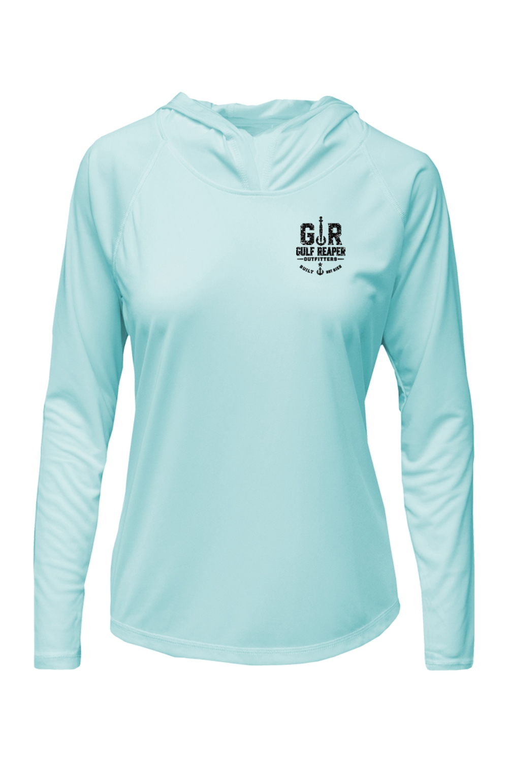 Ancient Tide Women’s Solar Hoodie – Coral Red Print