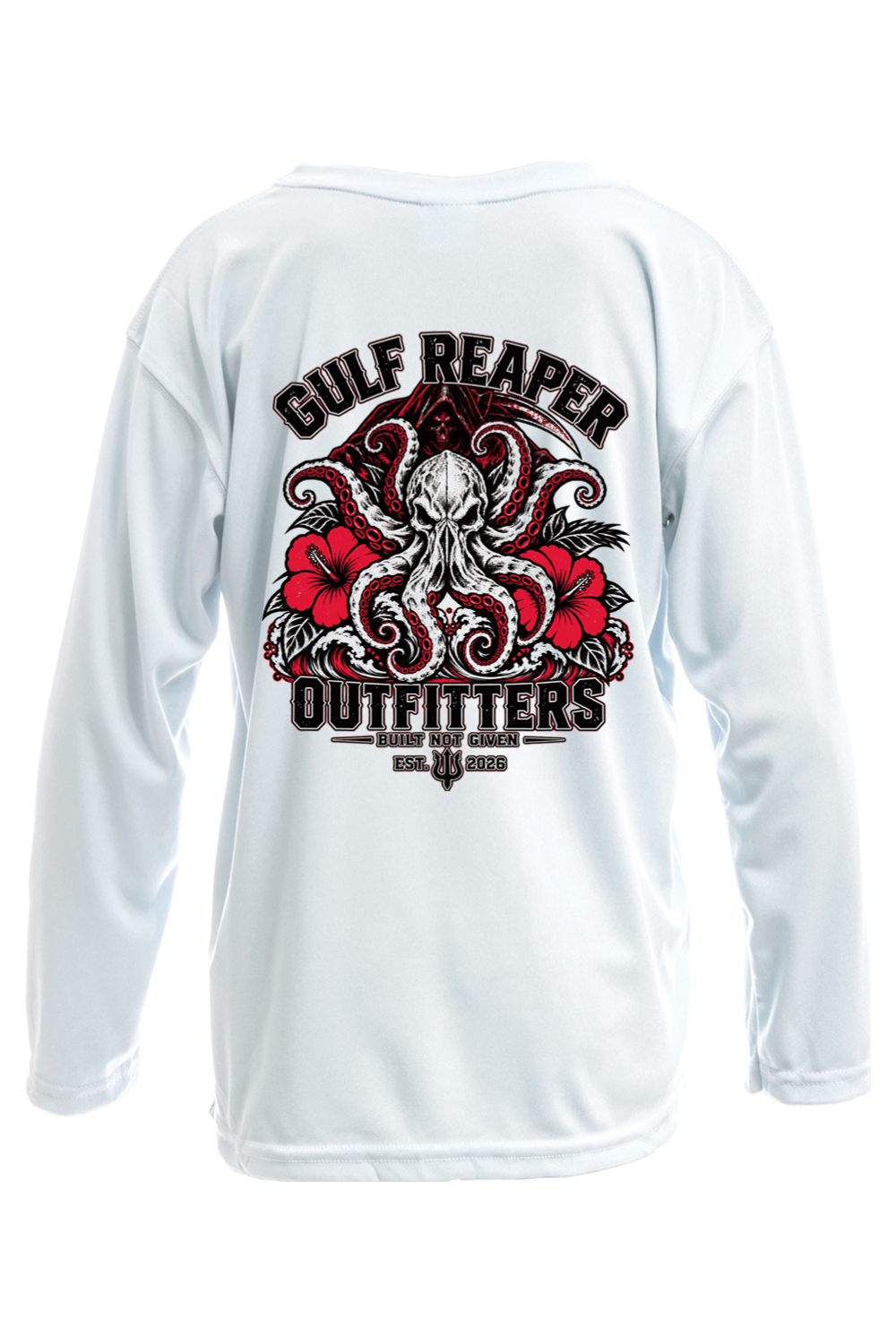 Kraken’s Grip Kids’ Solar Long Sleeve – Crimson Print