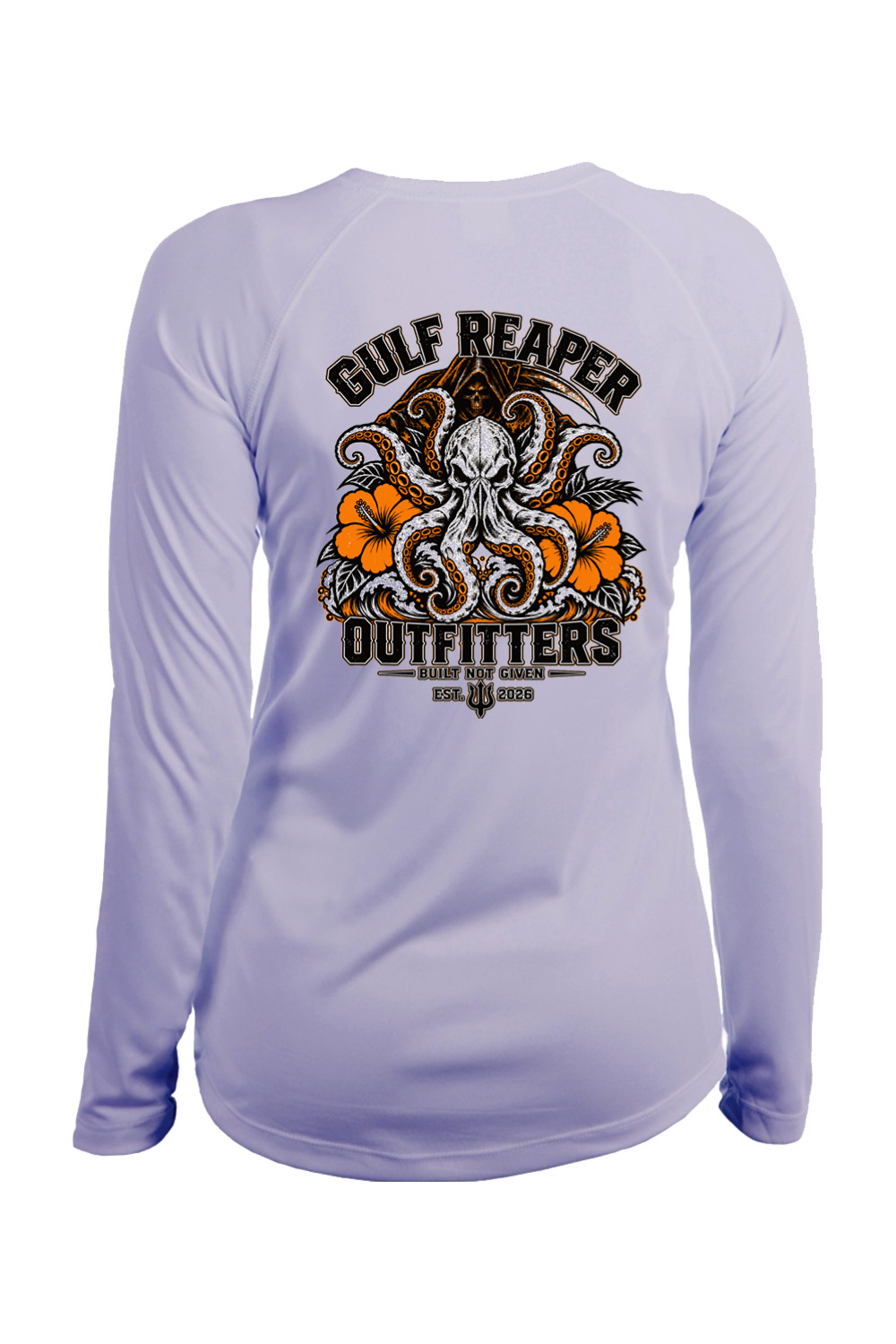 Kraken’s Grip Women’s Solar Long Sleeve – Safety Orange Print
