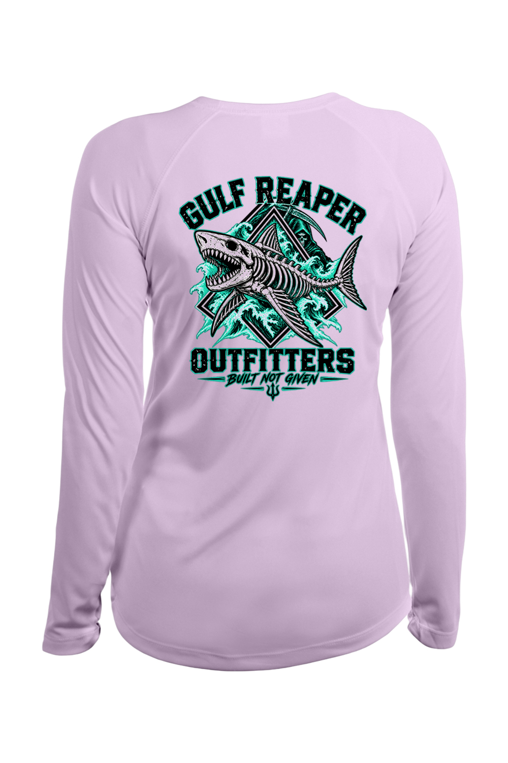 Death Current Women’s Solar Long Sleeve – Sea Green Print